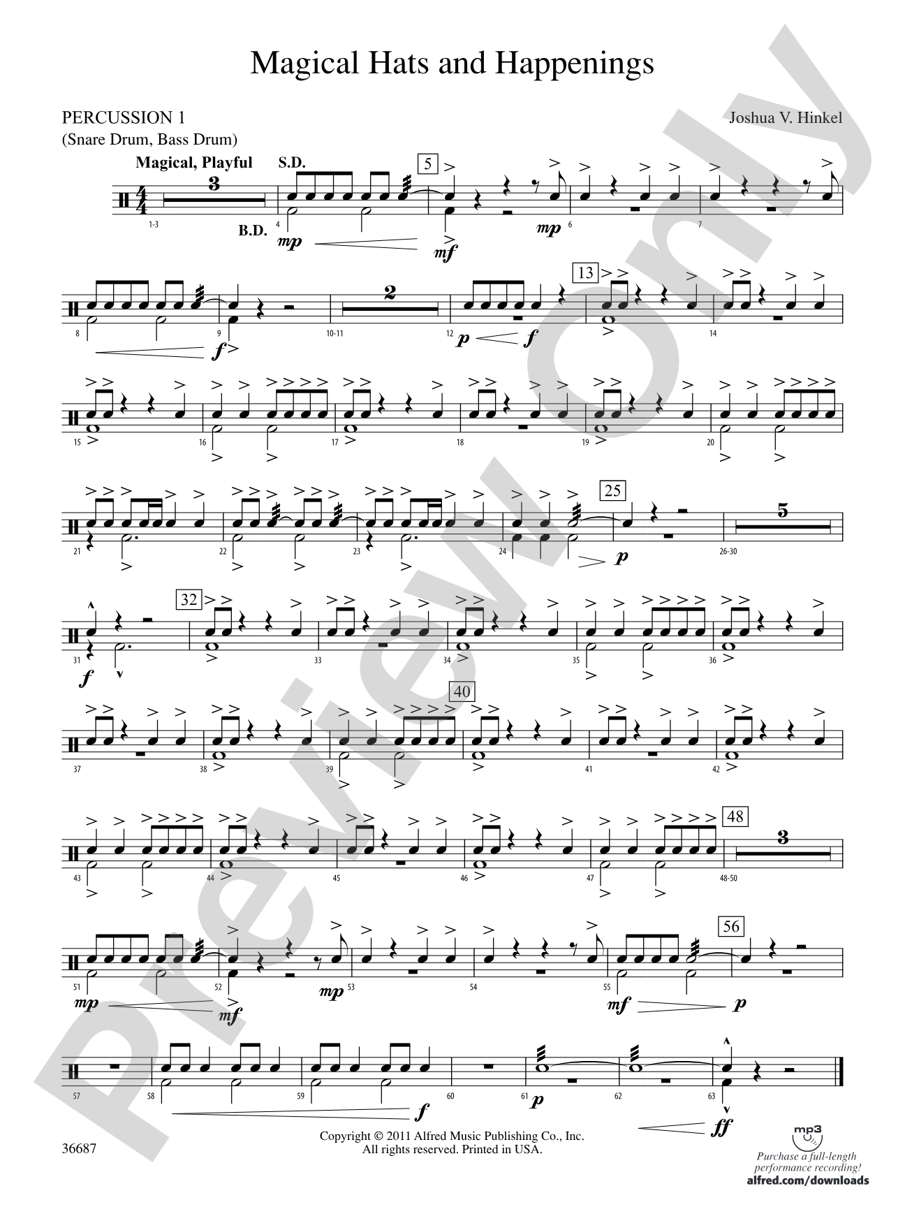 Magical Hats and Happenings: 1st Percussion