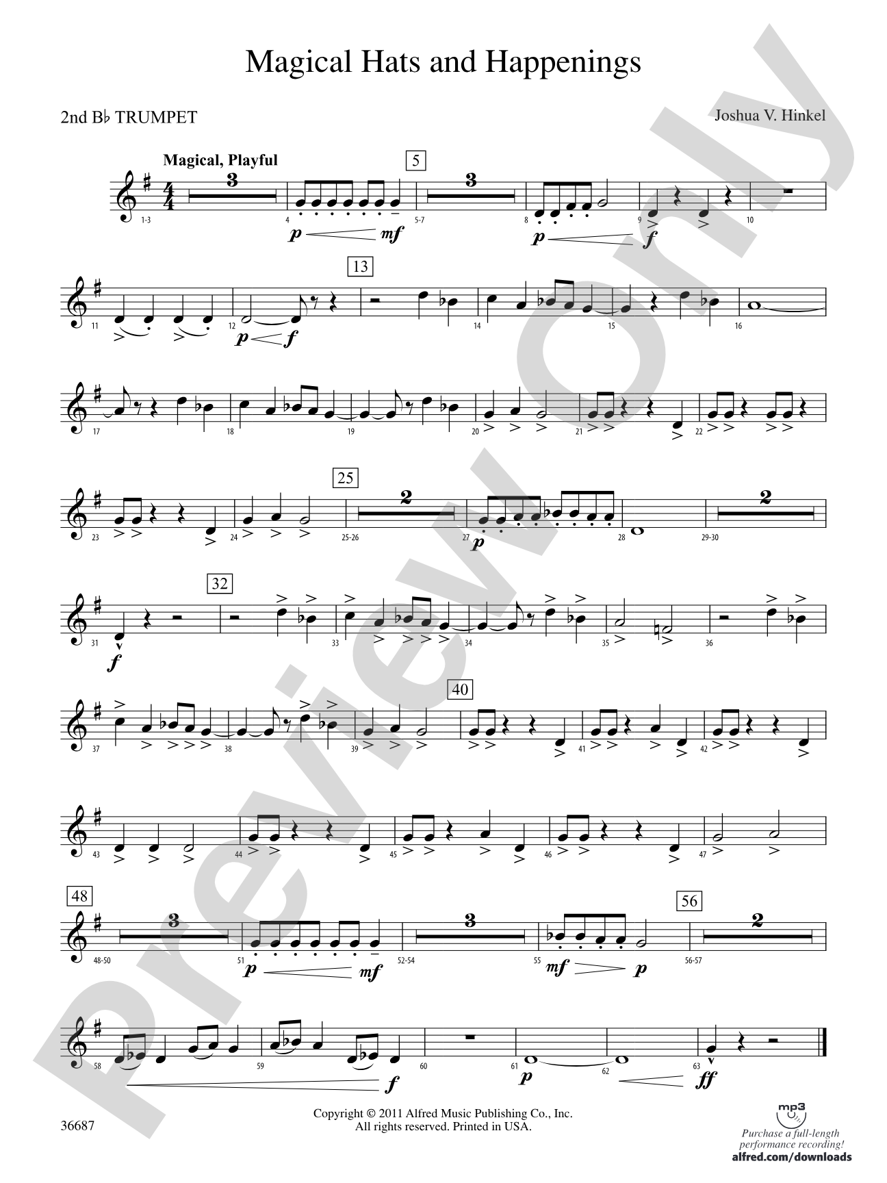 Magical Hats and Happenings: 2nd B-flat Trumpet