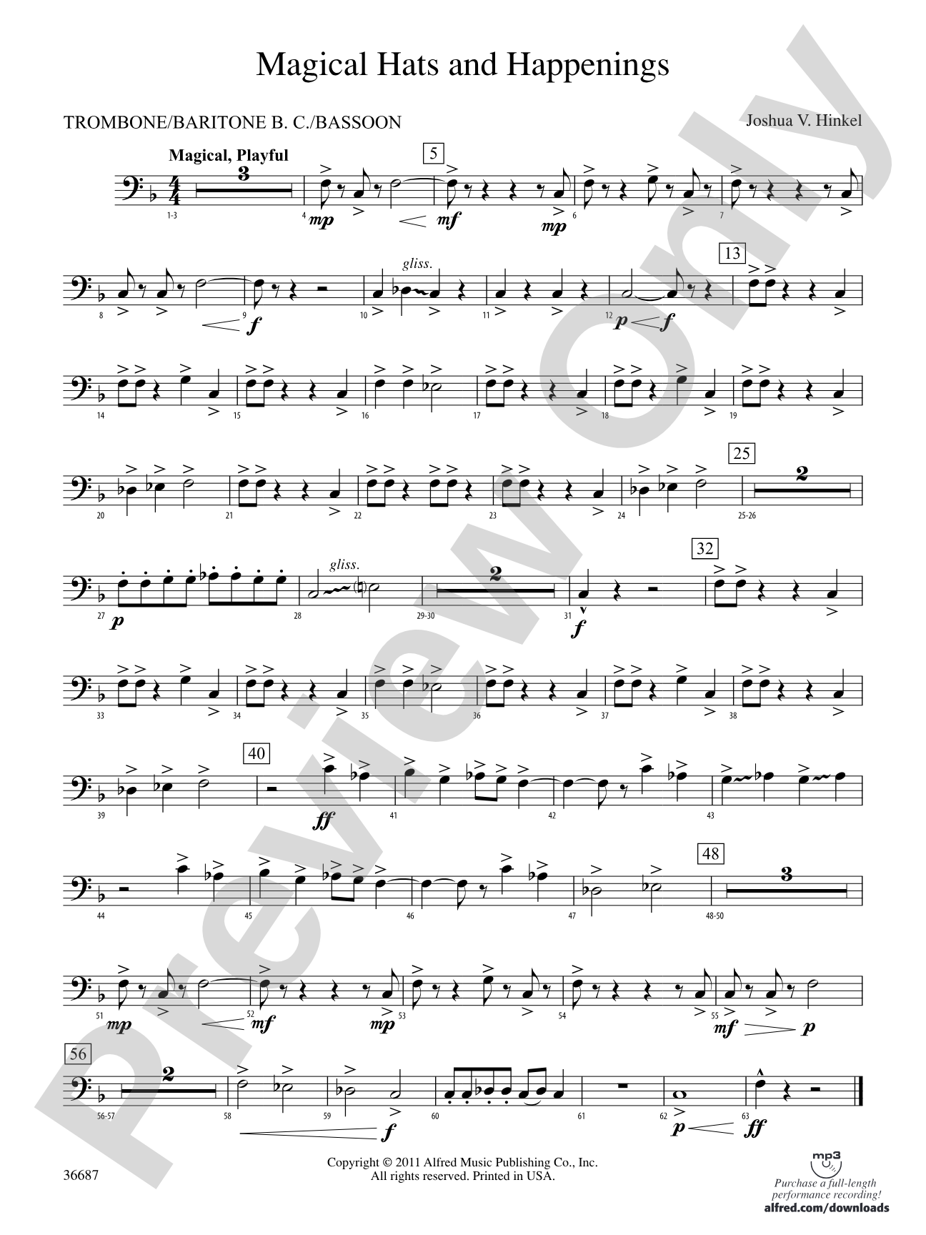 Magical Hats and Happenings: 1st Trombone
