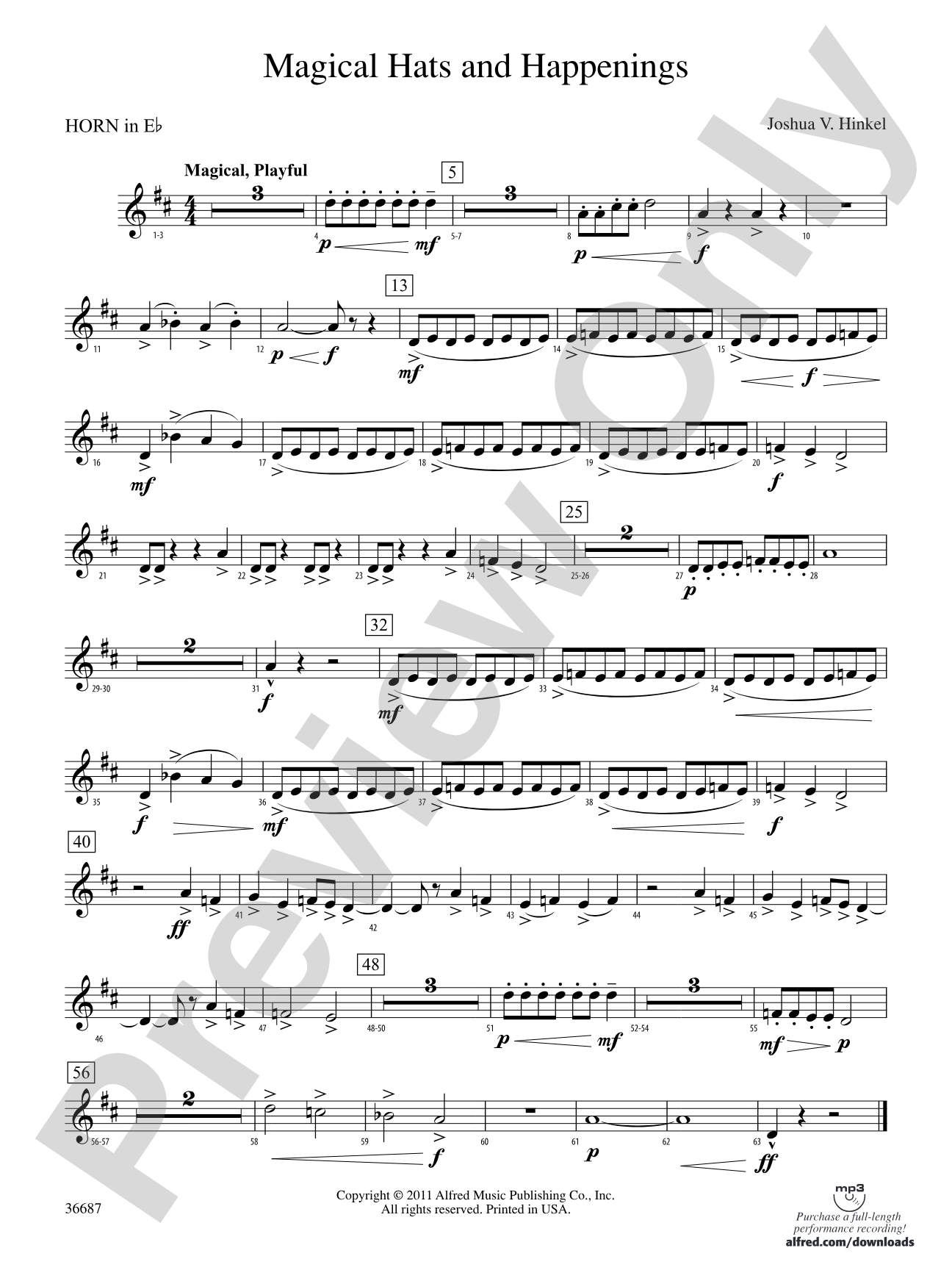 Magical Hats and Happenings: (wp) 1st Horn in E-flat