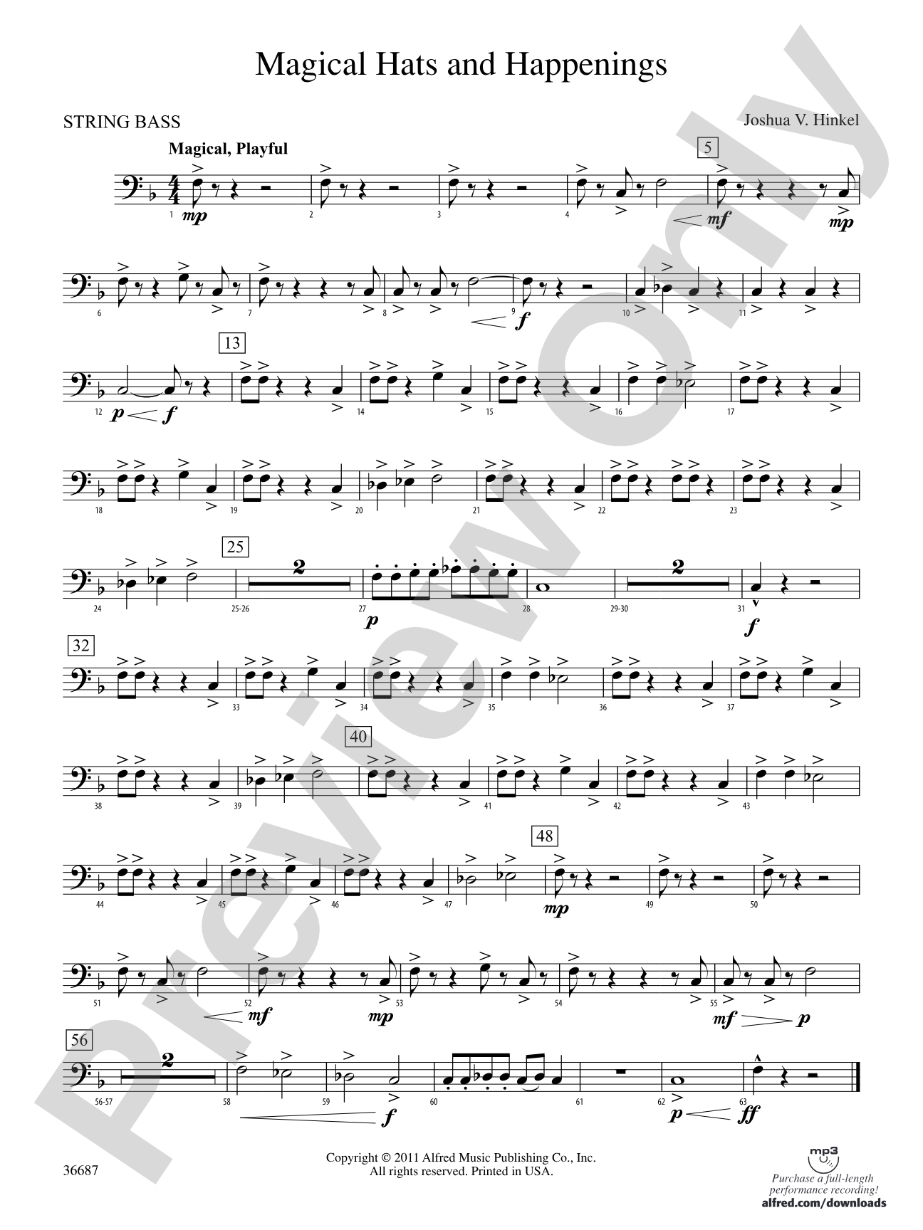 Magical Hats and Happenings: (wp) String Bass