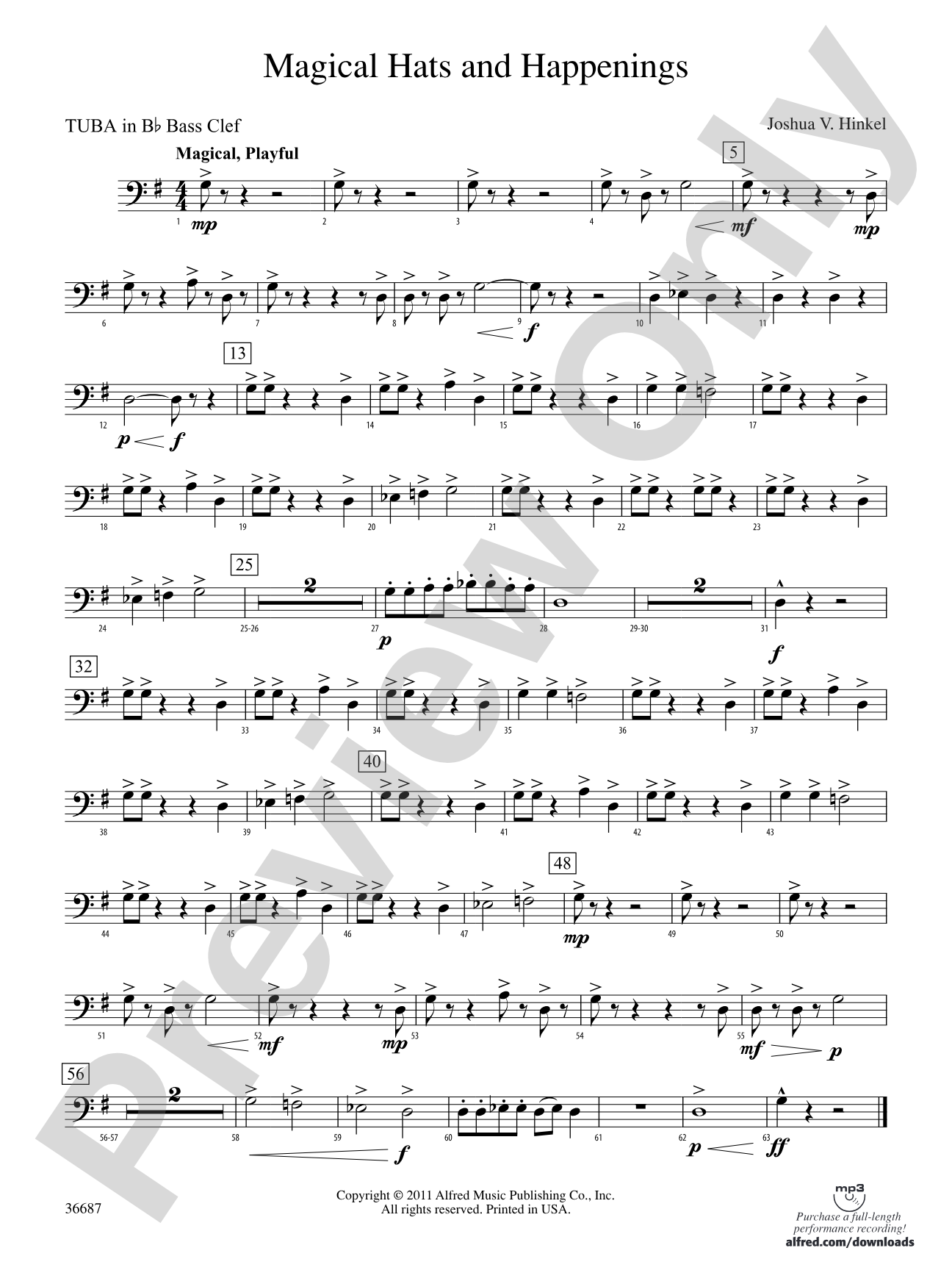 Magical Hats and Happenings: (wp) B-flat Tuba B.C.