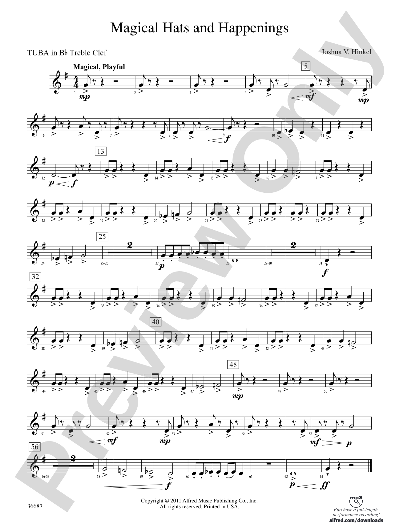 Magical Hats and Happenings: (wp) B-flat Tuba T.C.