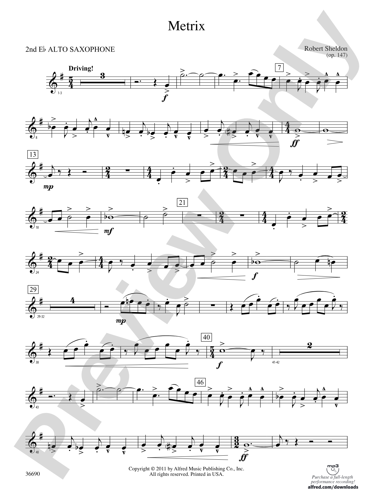 Metrix: 2nd E-flat Alto Saxophone