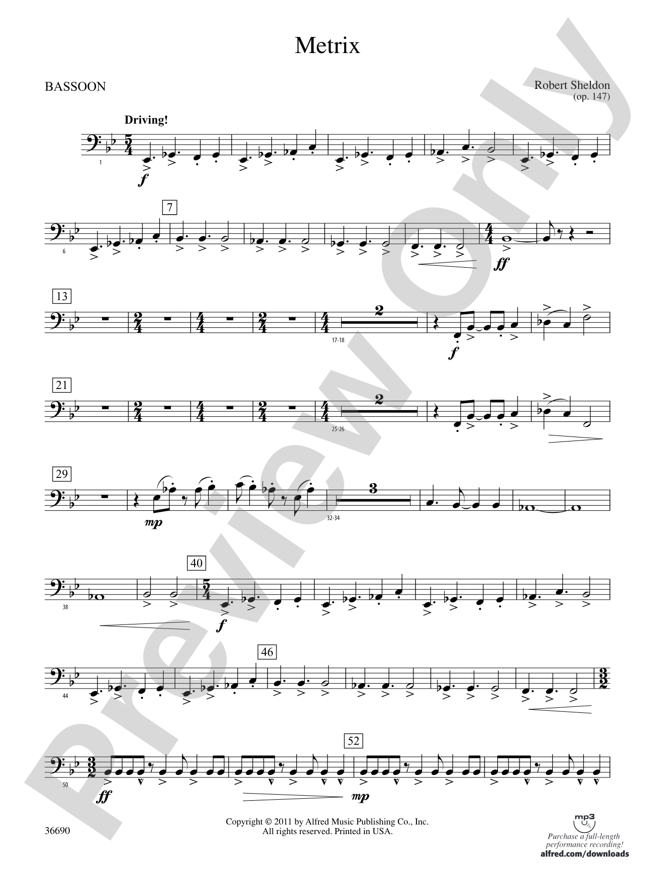 Metrix: Bassoon