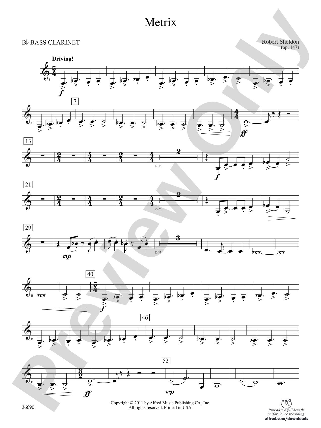 Metrix: B-flat Bass Clarinet