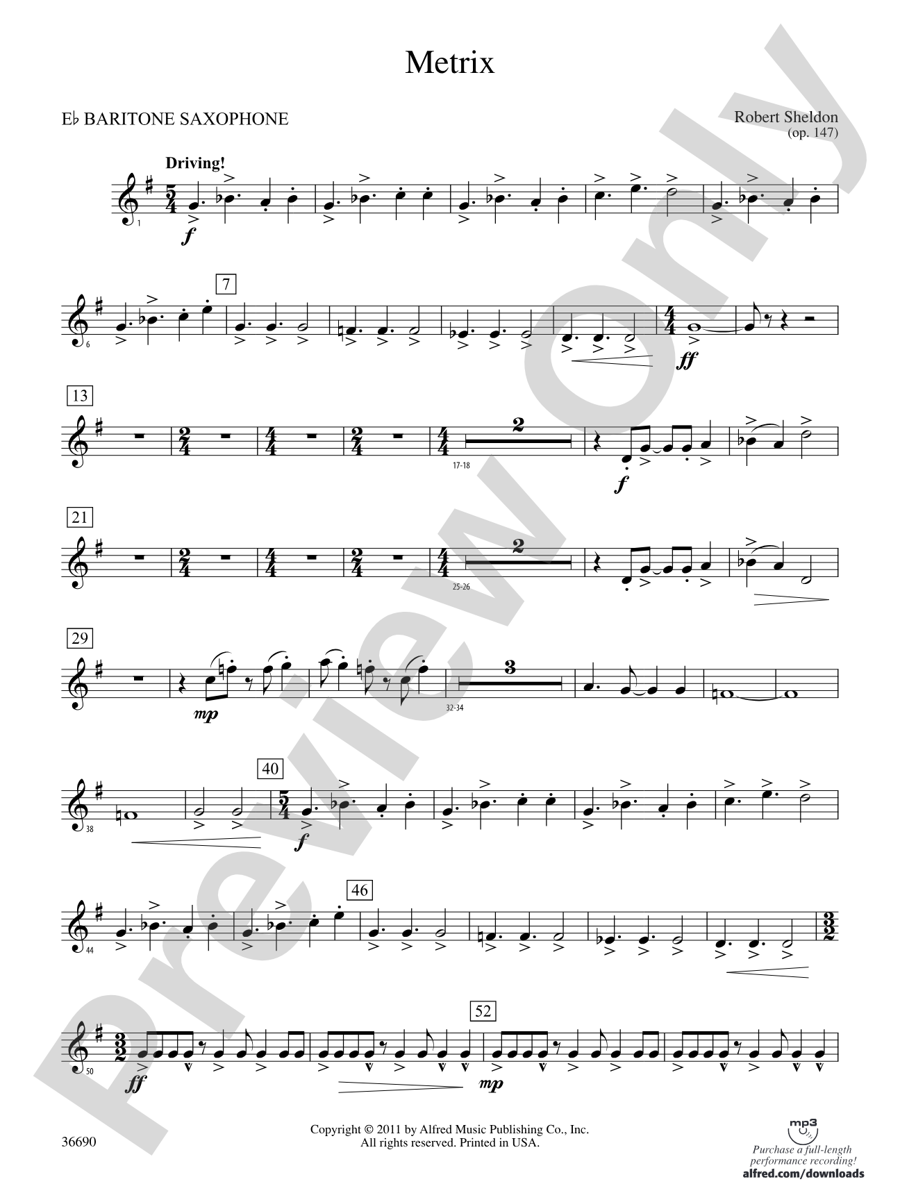 Metrix: E-flat Baritone Saxophone