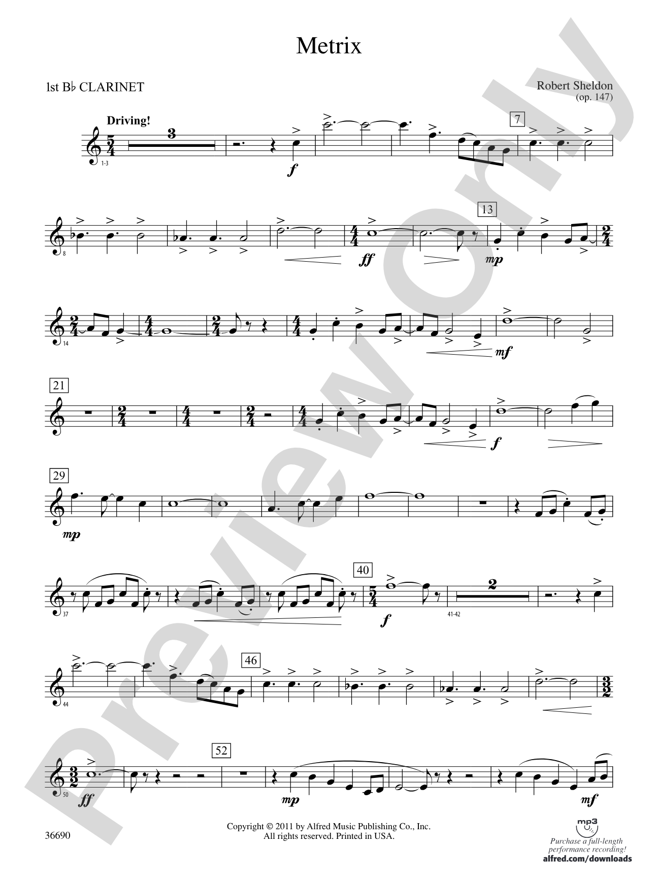 Metrix: 1st B-flat Clarinet