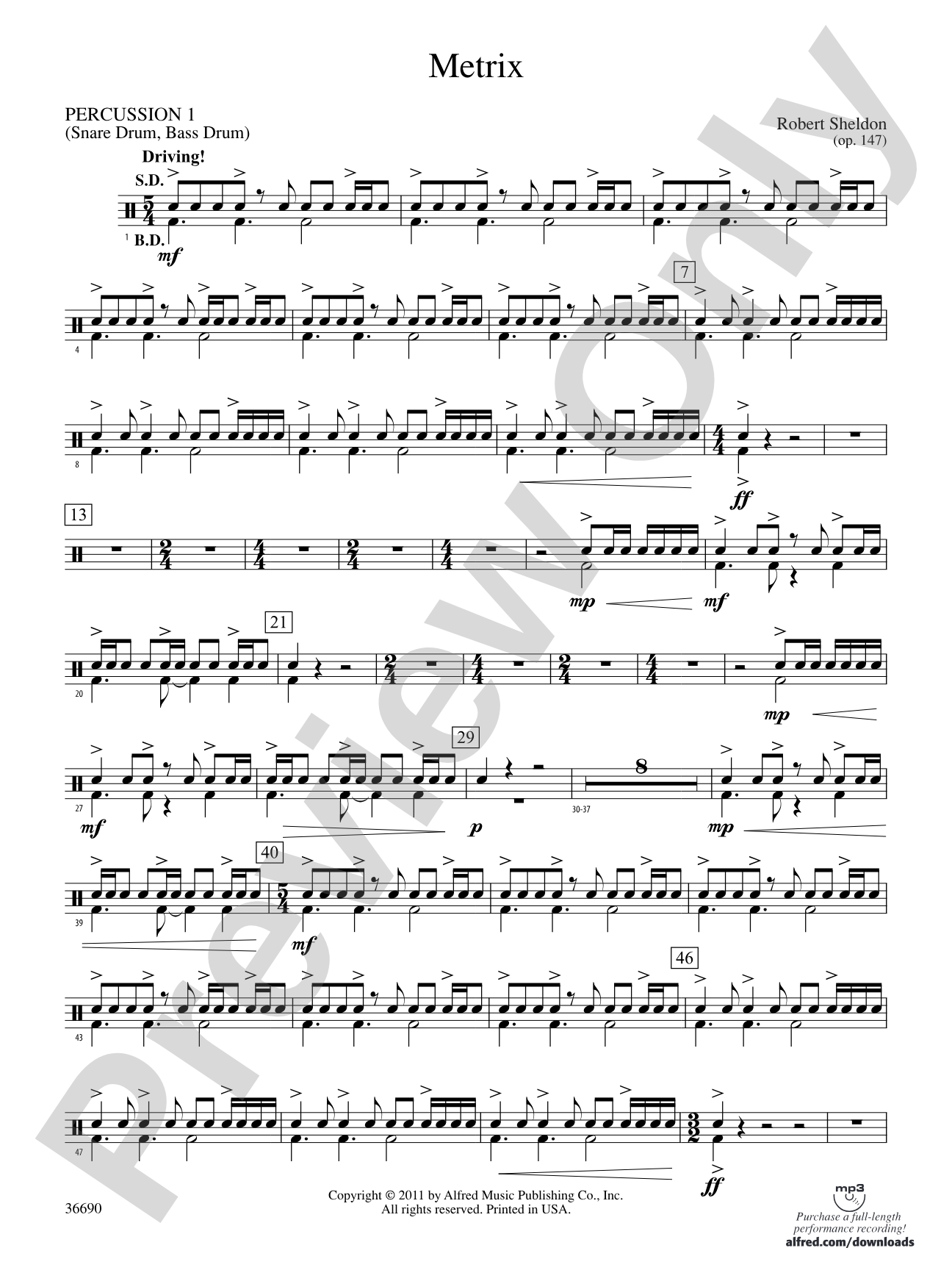 Metrix: 1st Percussion