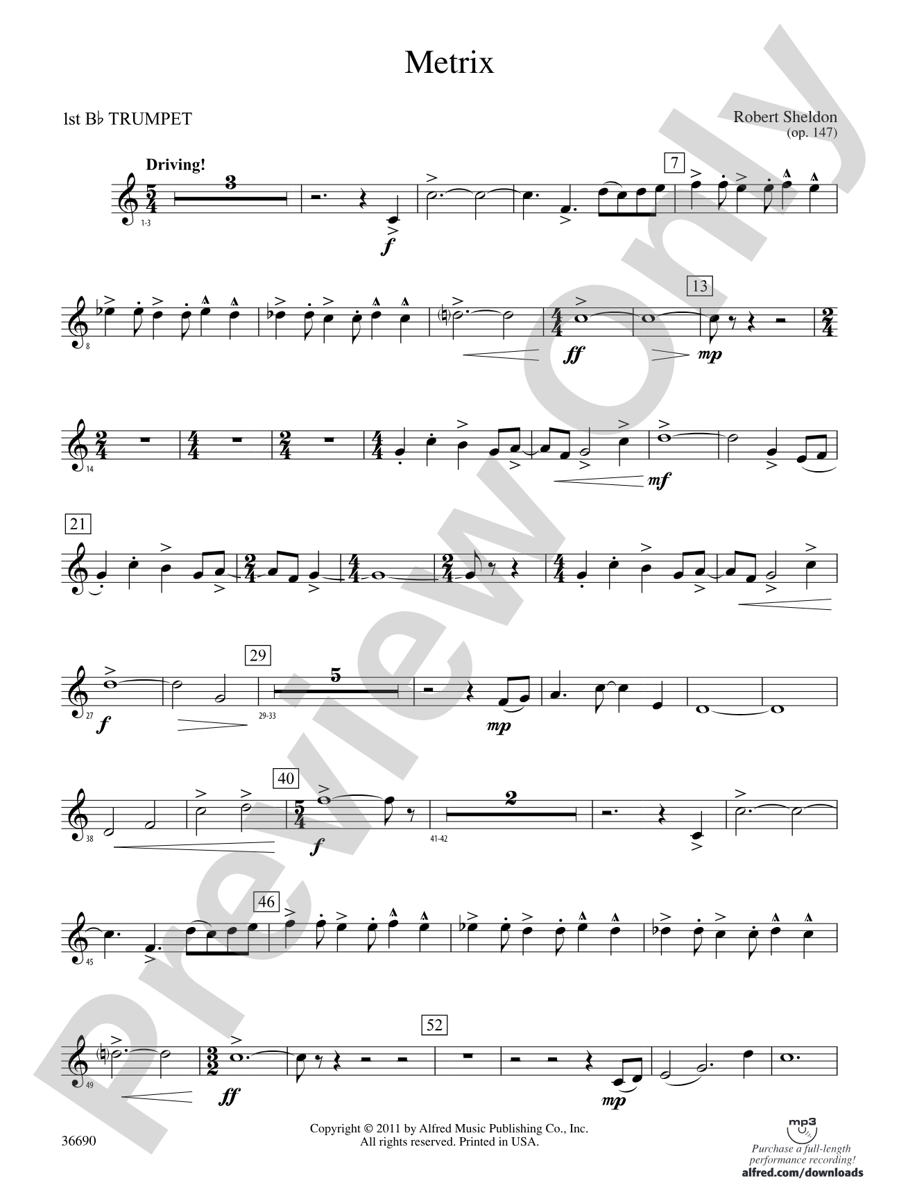 Metrix: 1st B-flat Trumpet