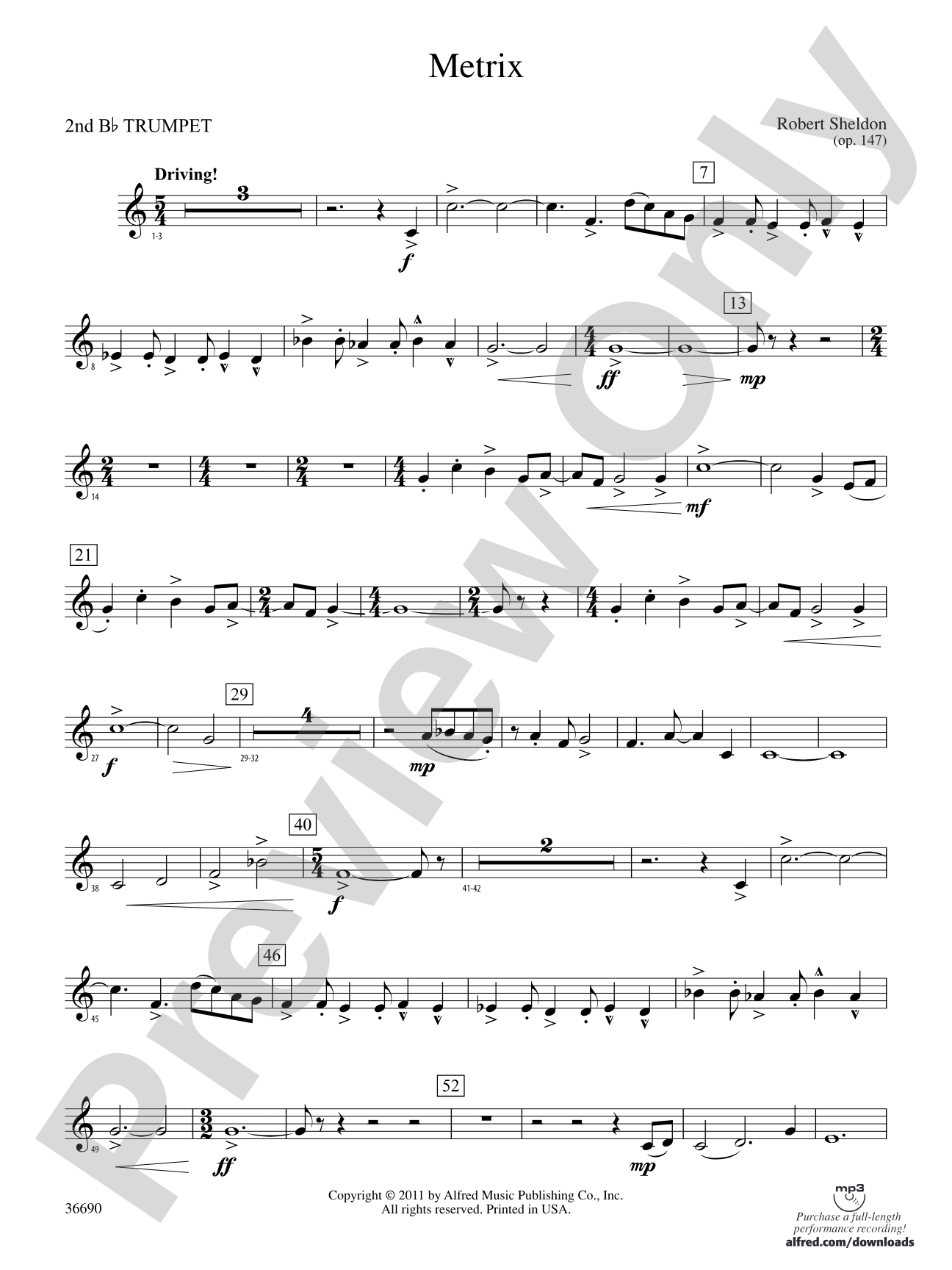 Metrix: 2nd B-flat Trumpet