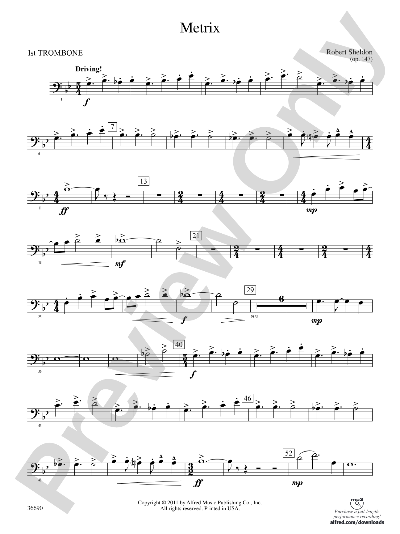 Metrix: 1st Trombone