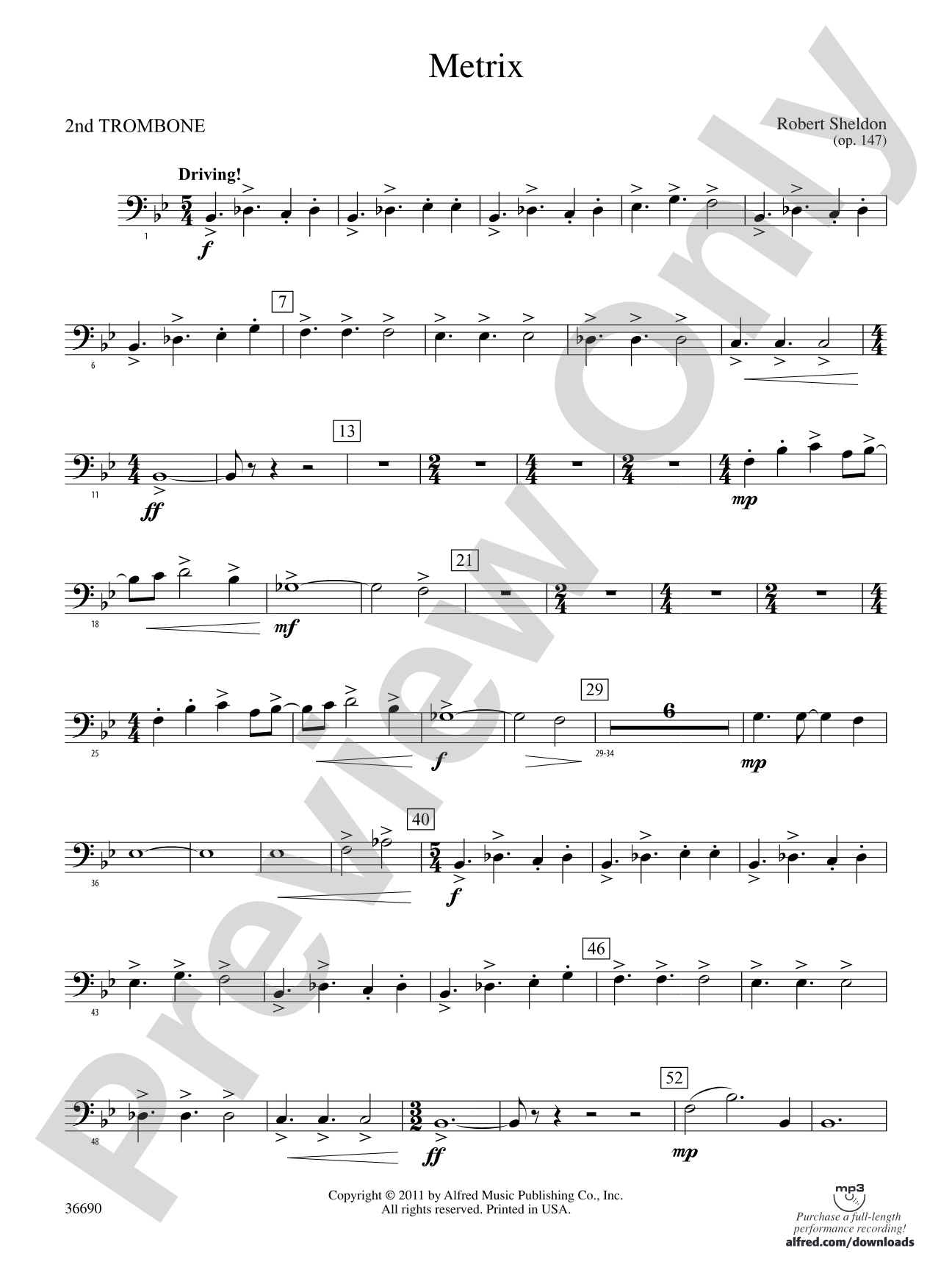 Metrix: 2nd Trombone