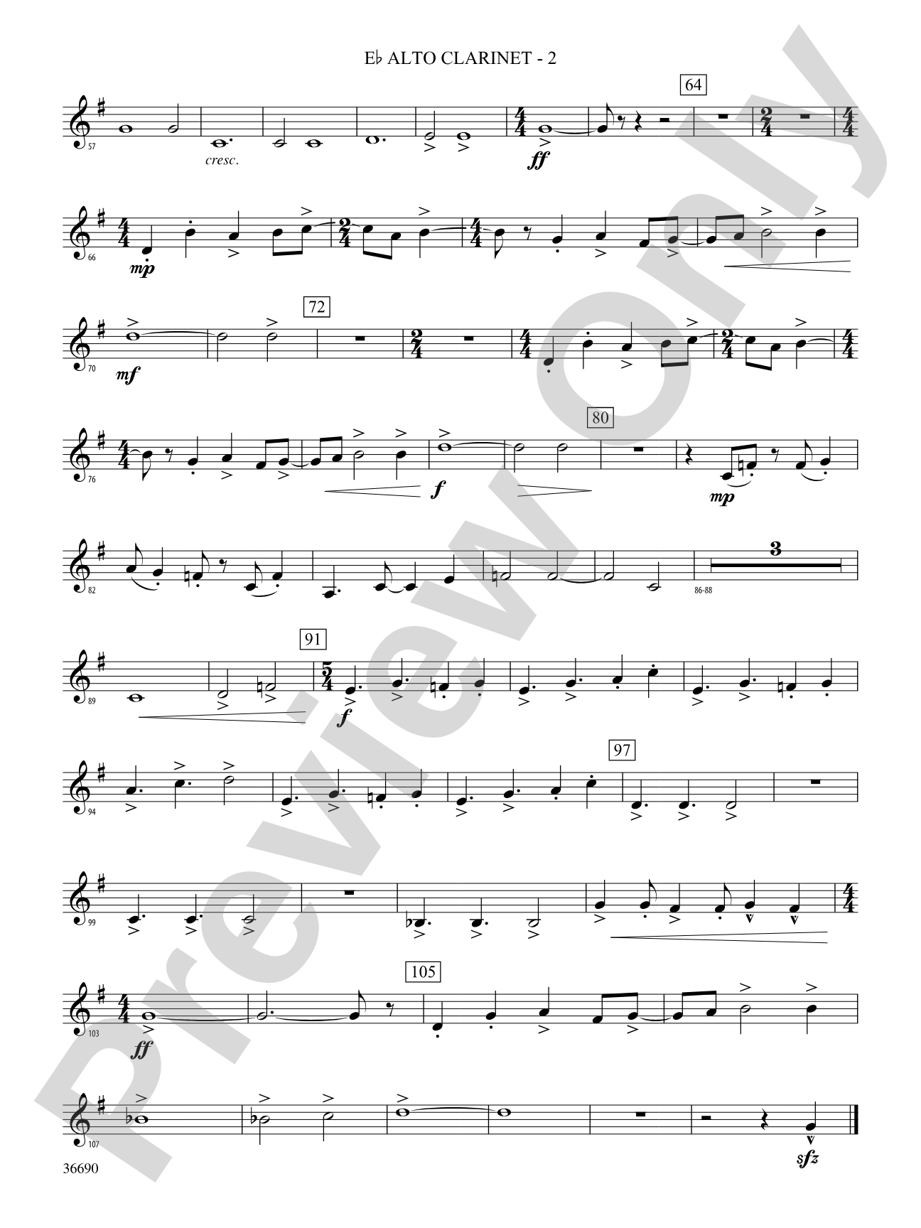 Metrix: (wp) E-flat Alto Clarinet