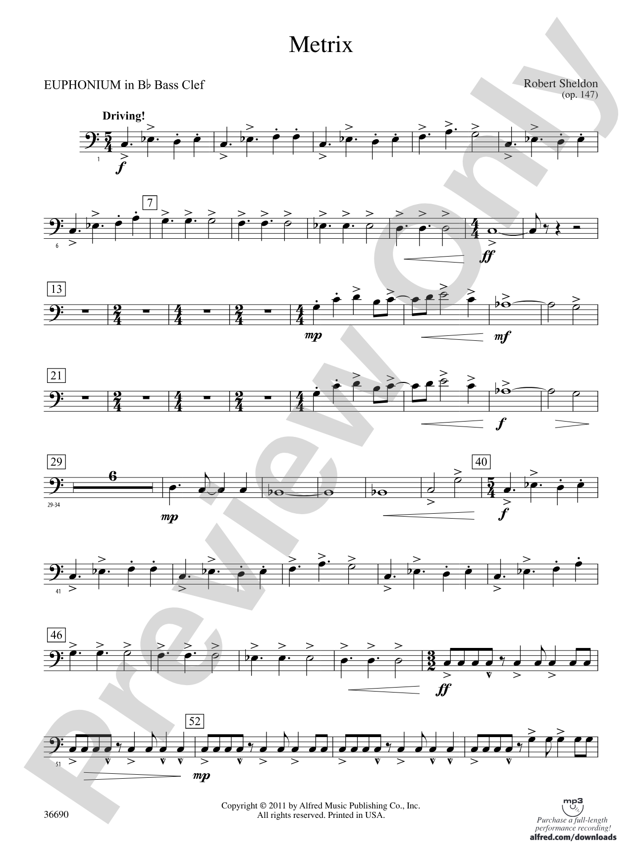 Metrix: (wp) B-flat Baritone B.C.
