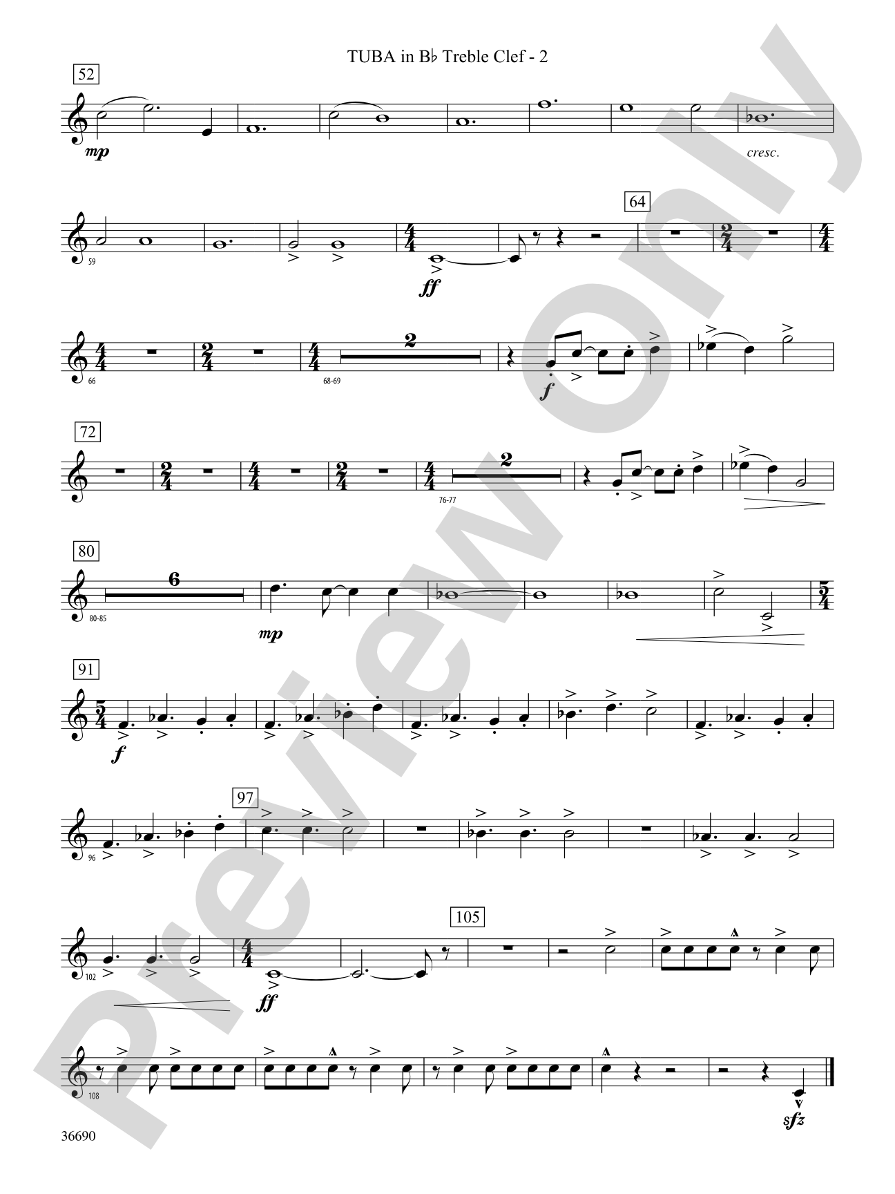 Metrix: (wp) B-flat Tuba T.C.