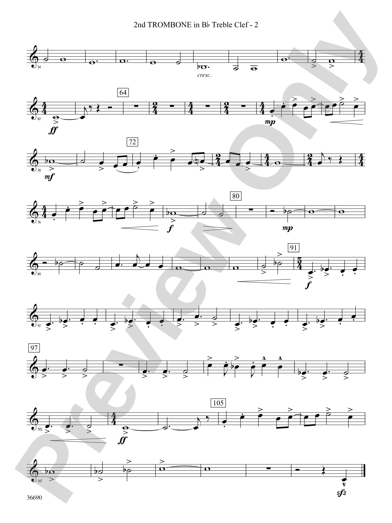 Metrix: (wp) 2nd B-flat Trombone T.C.