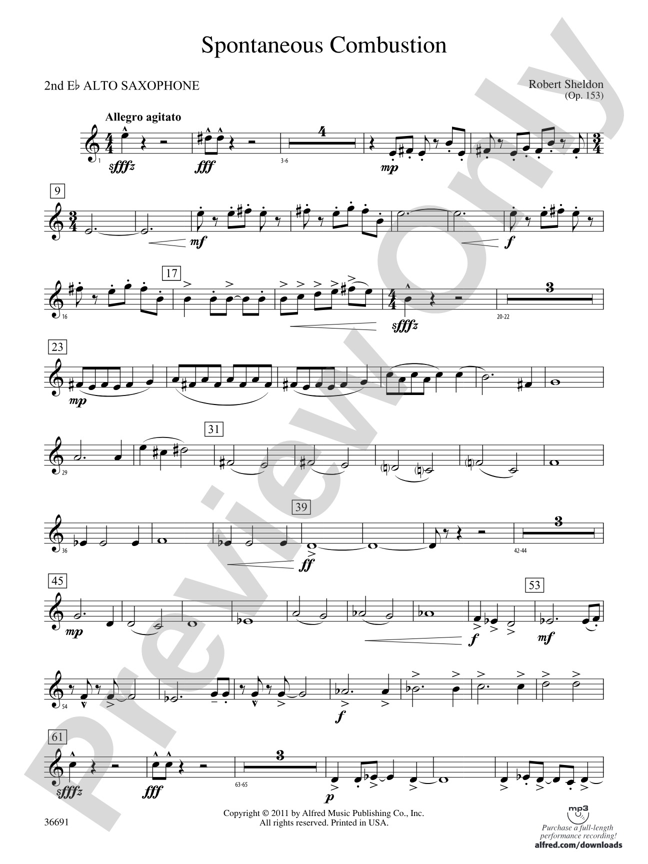 Spontaneous Combustion: 2nd E-flat Alto Saxophone