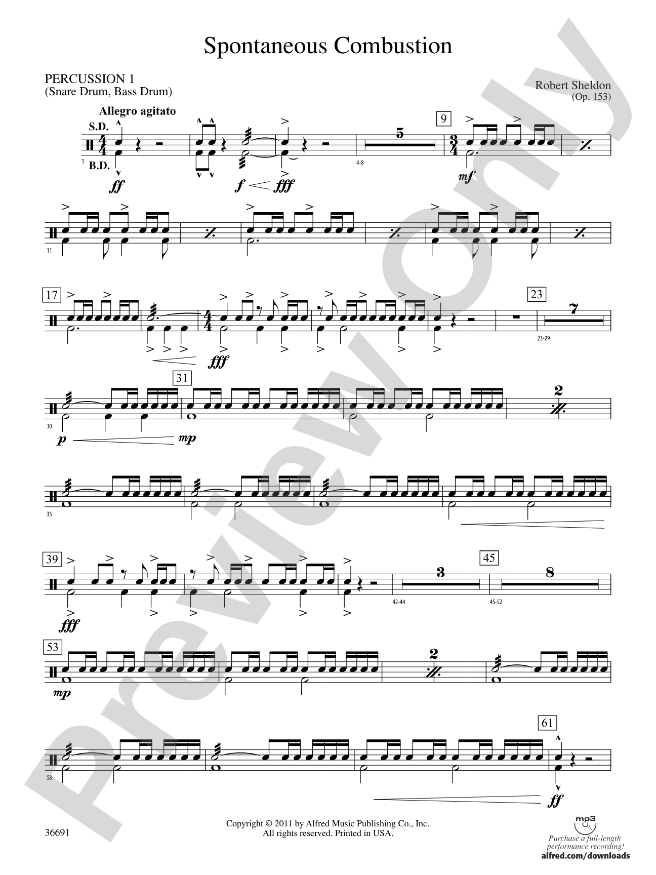 Spontaneous Combustion: 1st Percussion