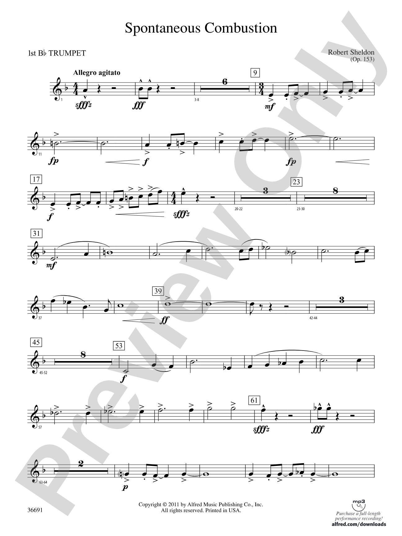 Spontaneous Combustion: 1st B-flat Trumpet