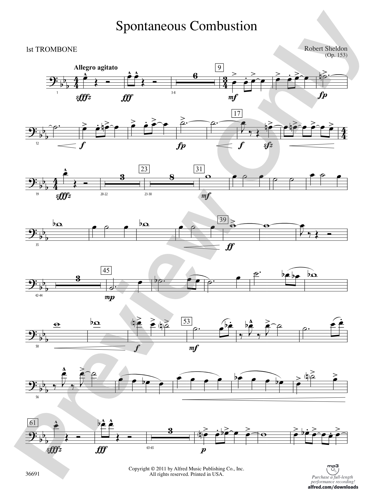 Spontaneous Combustion: 1st Trombone