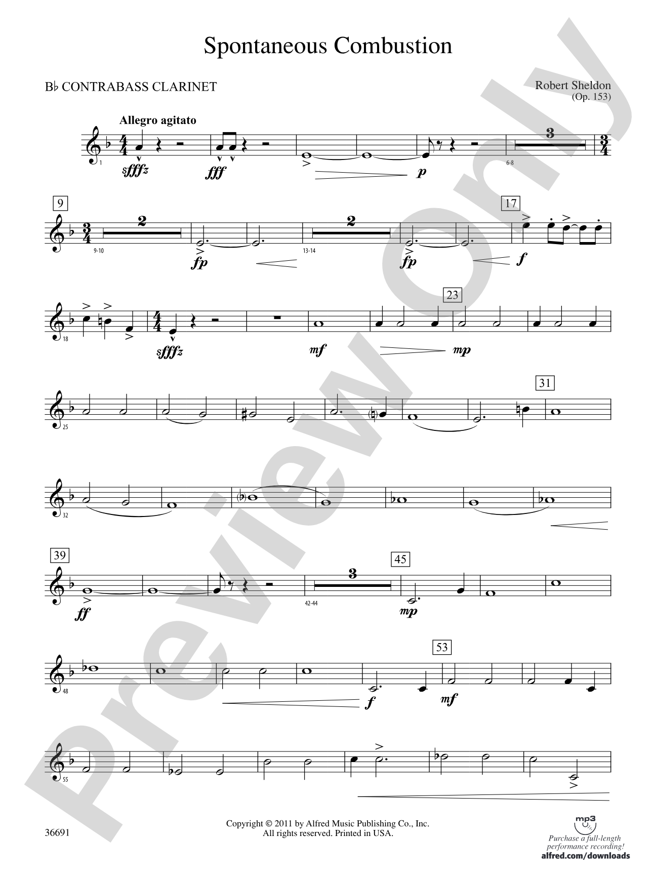 Spontaneous Combustion: (wp) B-flat Contrabass Clarinet