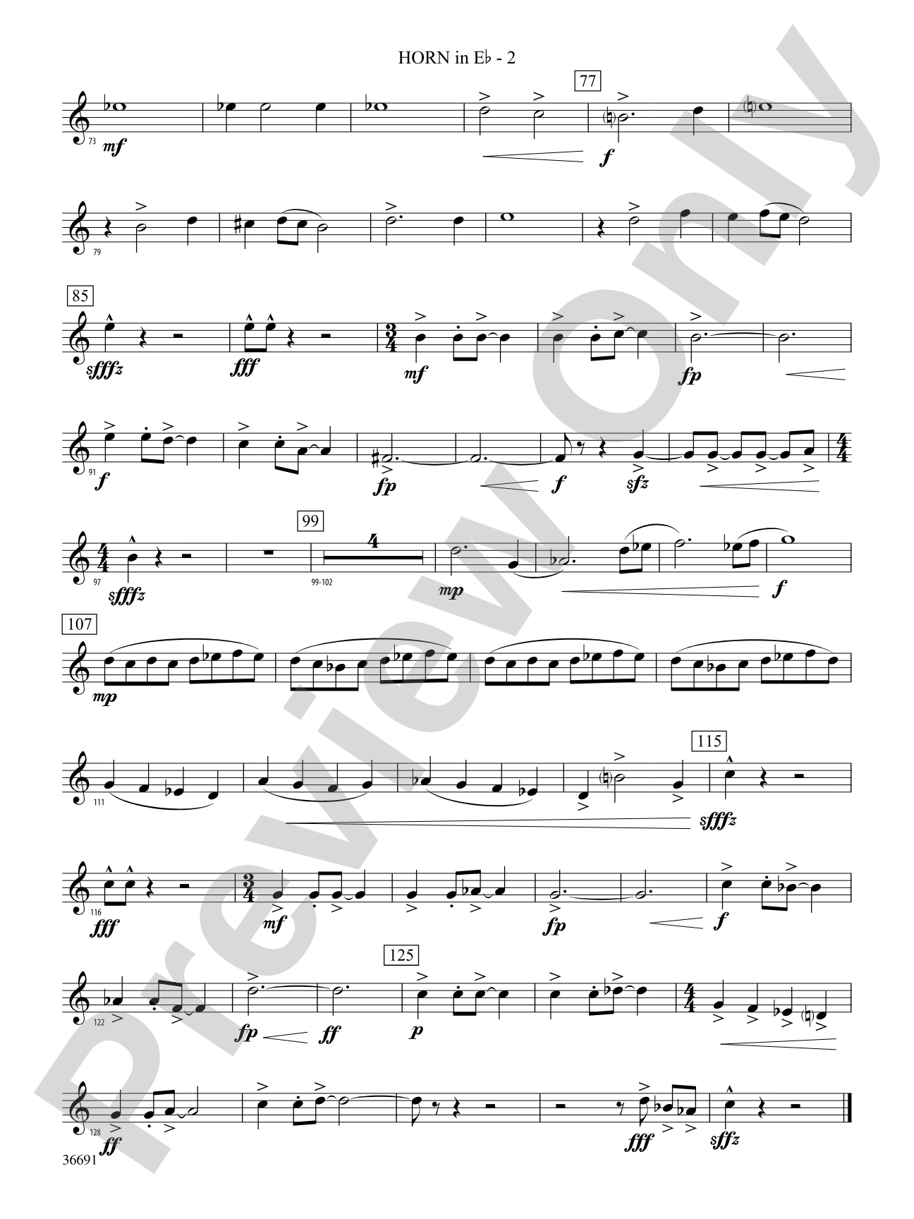 Spontaneous Combustion: (wp) 1st Horn in E-flat