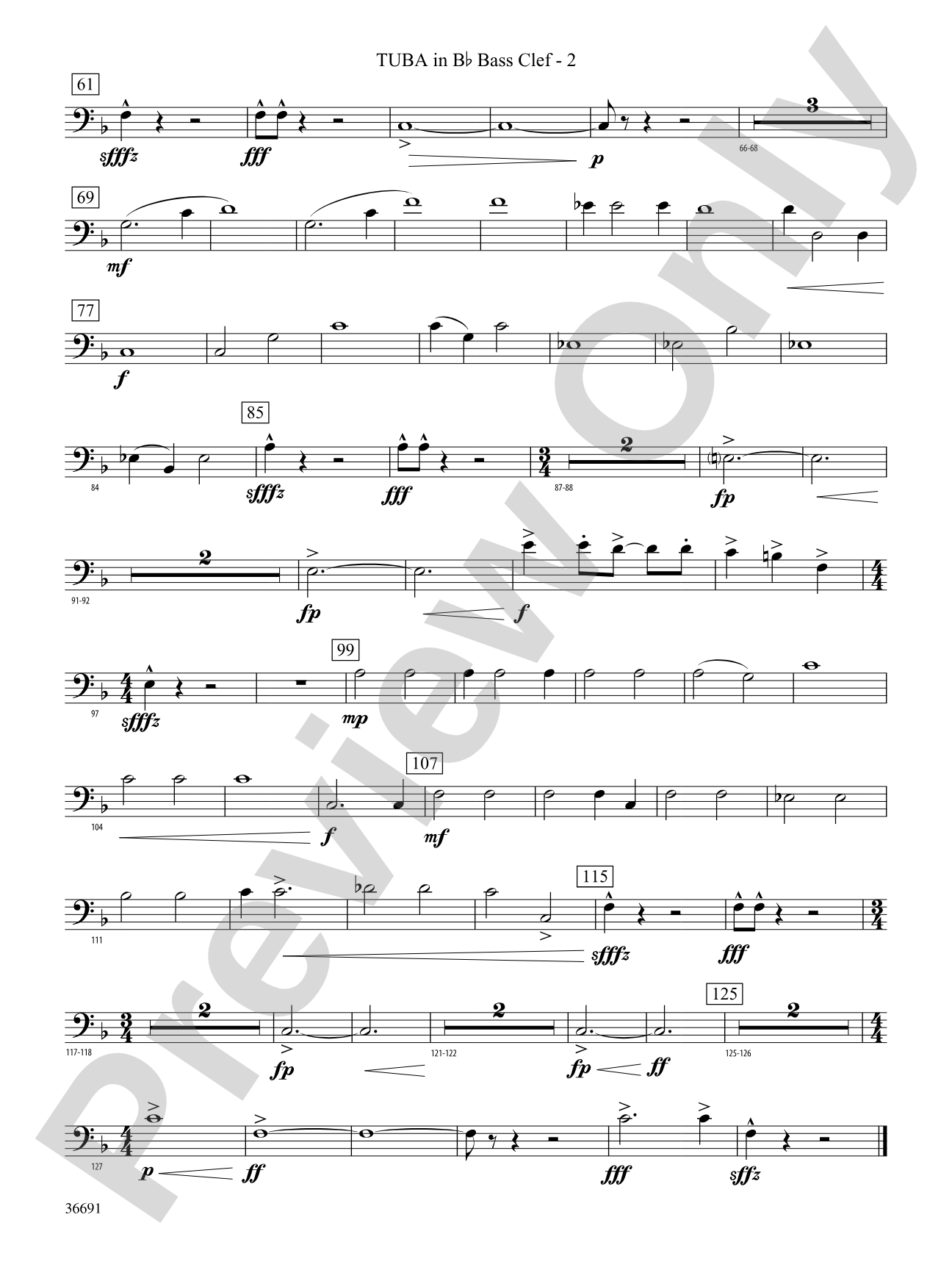 Spontaneous Combustion: (wp) B-flat Tuba B.C.