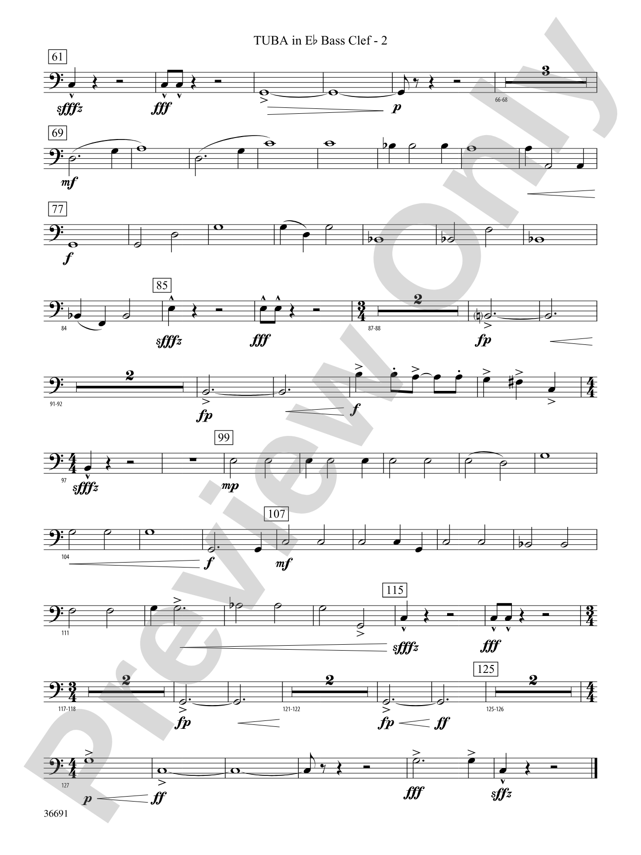 Spontaneous Combustion: (wp) E-flat Tuba B.C.