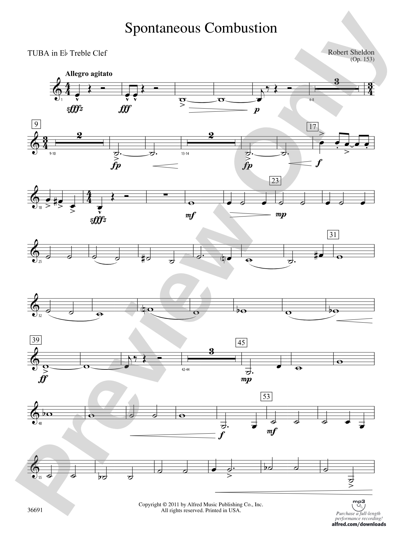 Spontaneous Combustion: (wp) E-flat Tuba T.C.