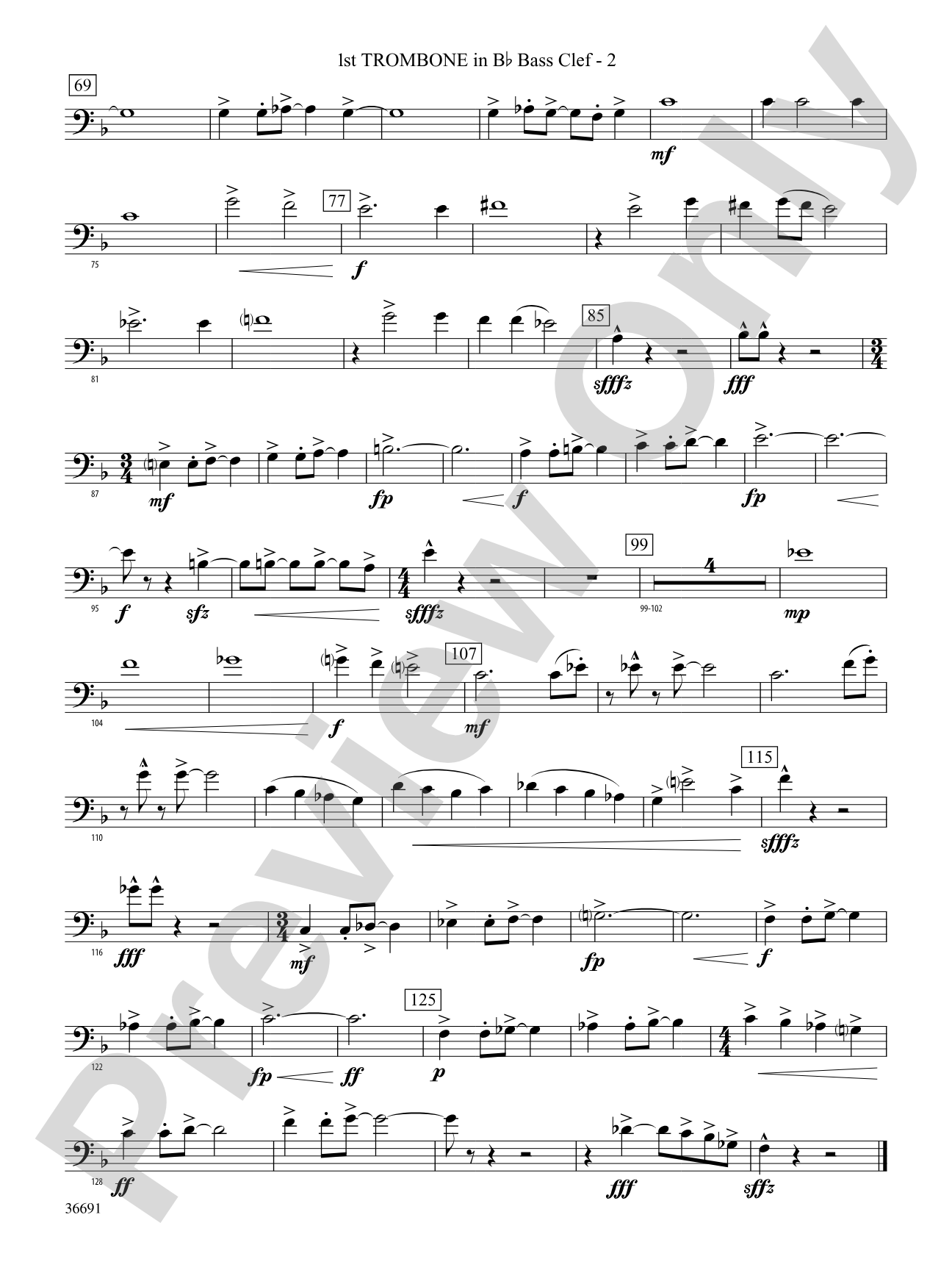 Spontaneous Combustion: (wp) 1st B-flat Trombone B.C.