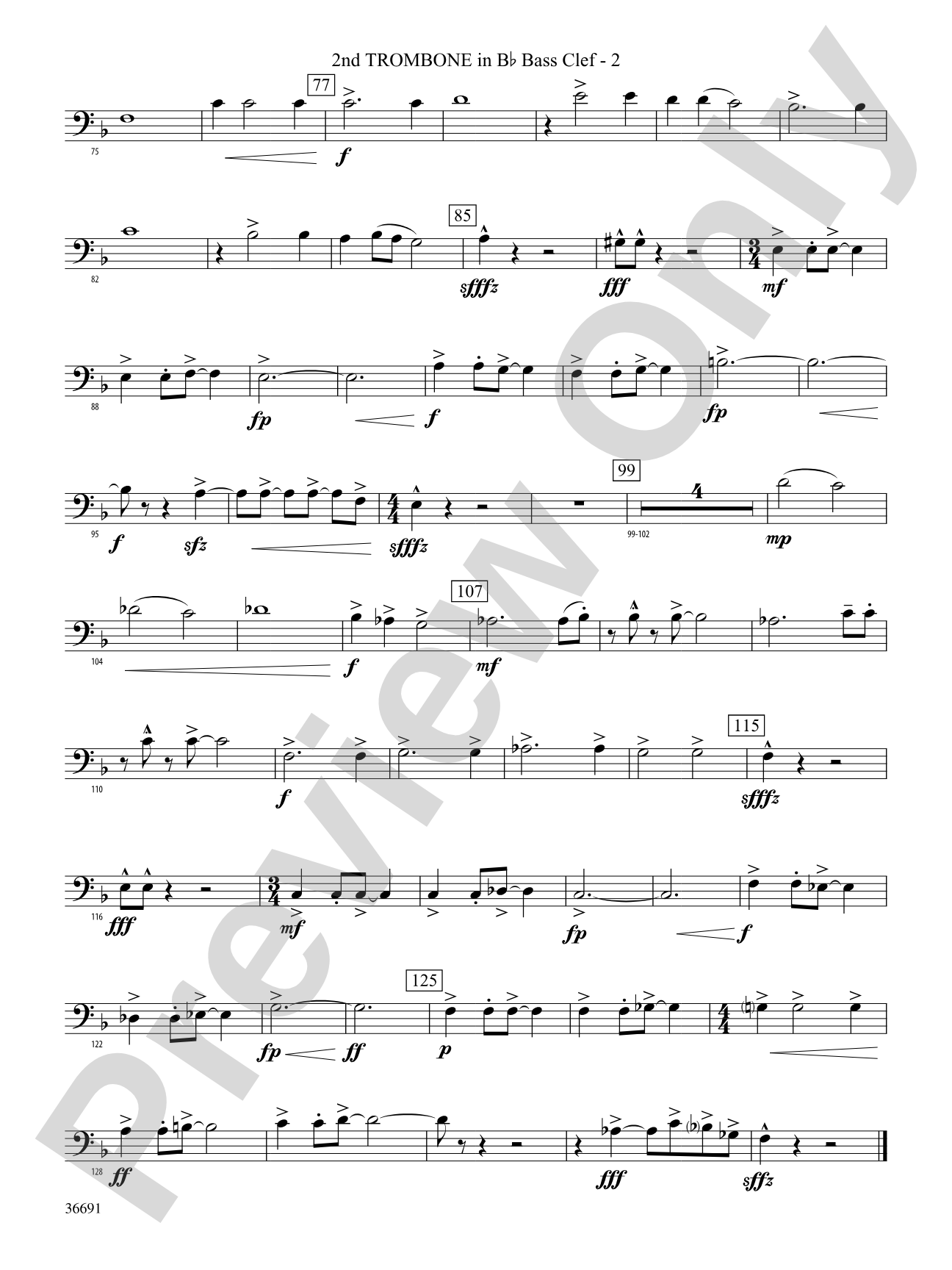 Spontaneous Combustion: (wp) 2nd B-flat Trombone B.C.