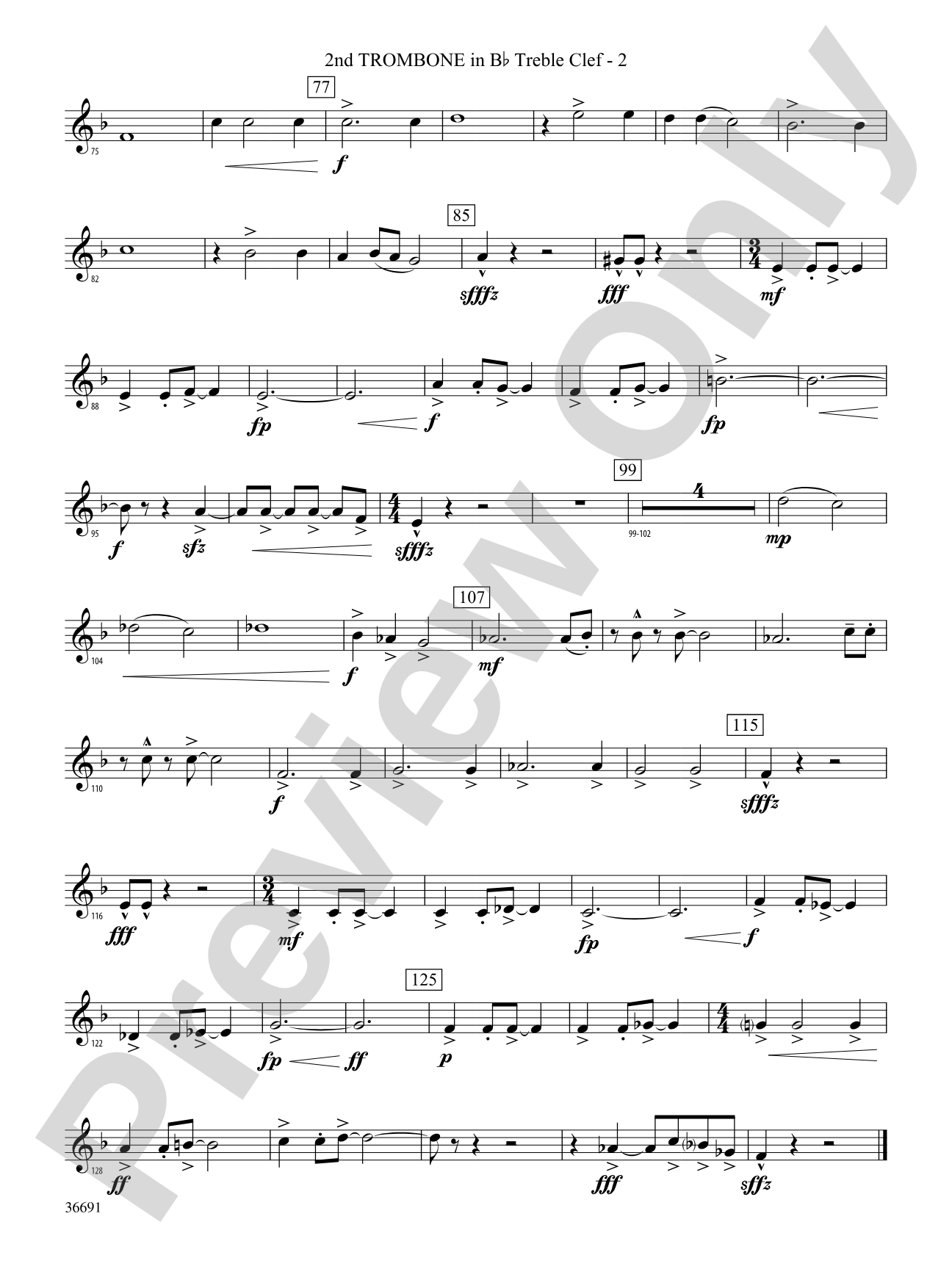Spontaneous Combustion: (wp) 2nd B-flat Trombone T.C.
