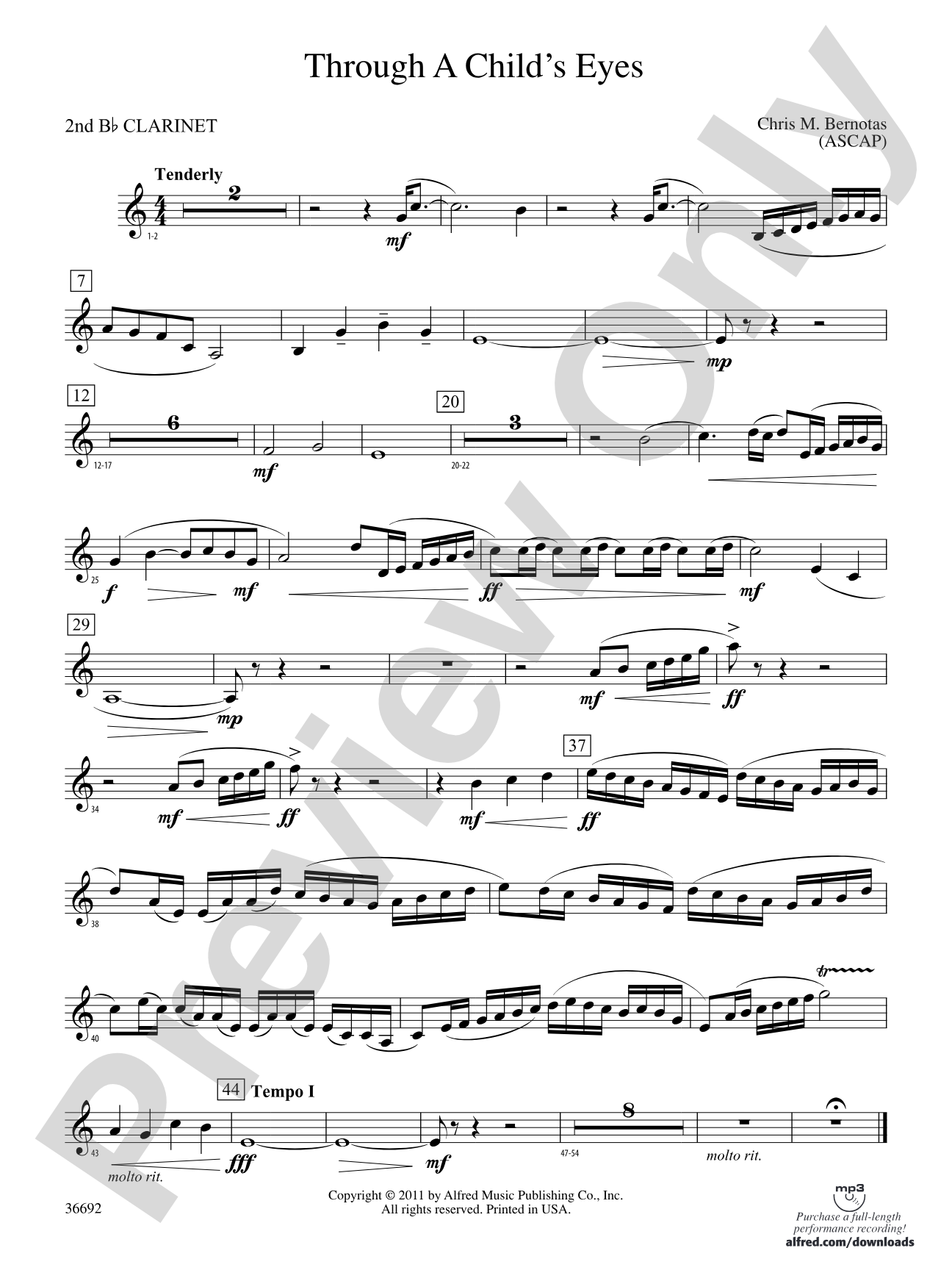 Through a Child's Eyes: 2nd B-flat Clarinet