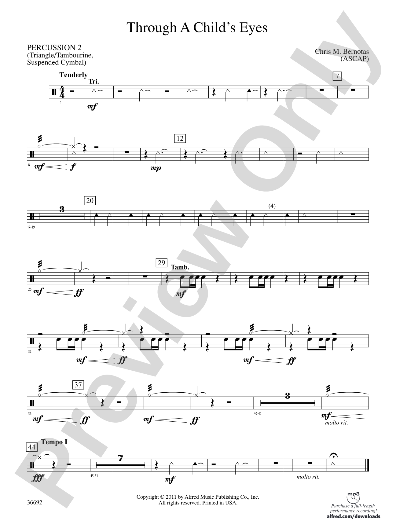 Through a Child's Eyes: 2nd Percussion
