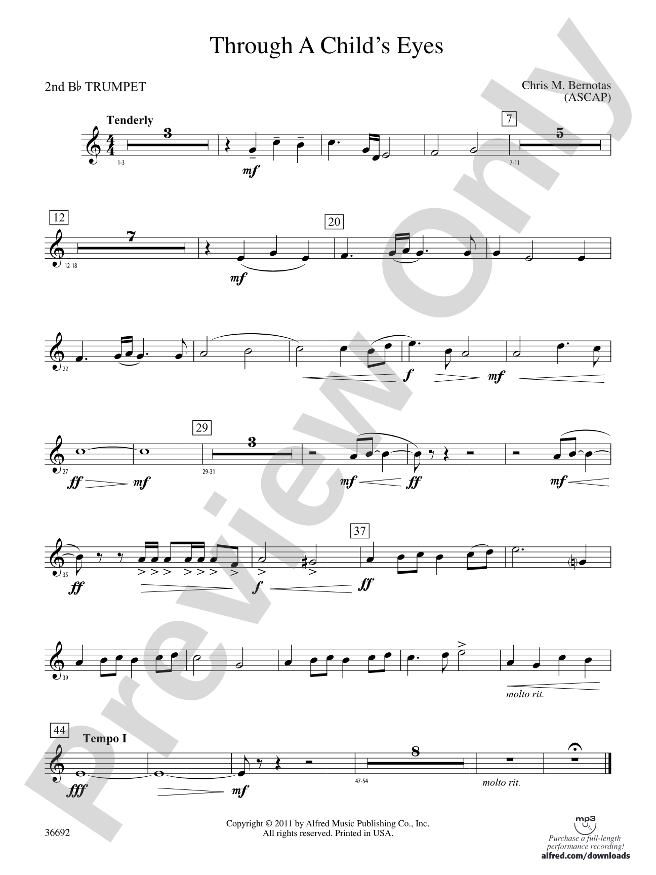 Through a Child's Eyes: 2nd B-flat Trumpet