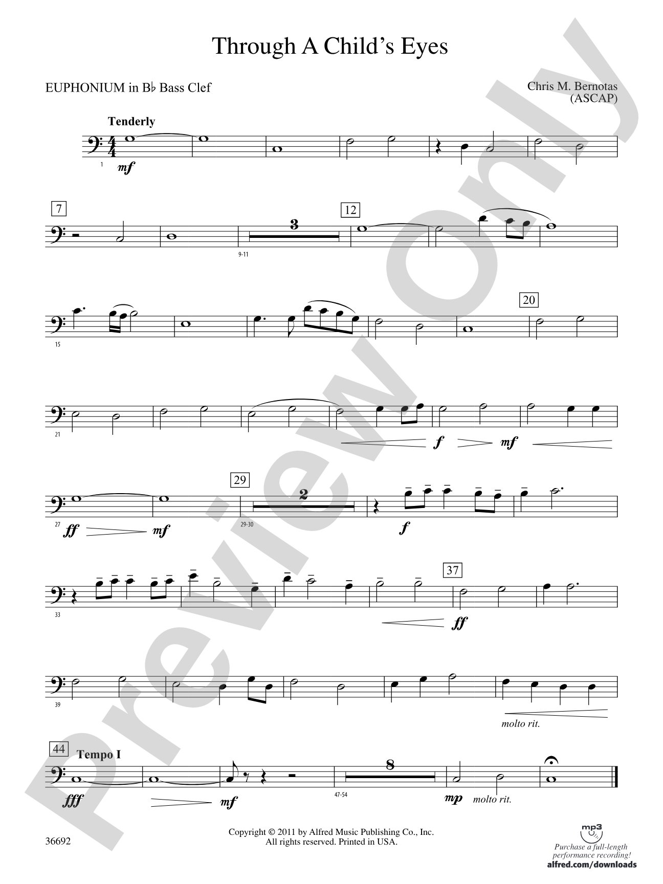 Through a Child's Eyes: (wp) B-flat Baritone B.C.