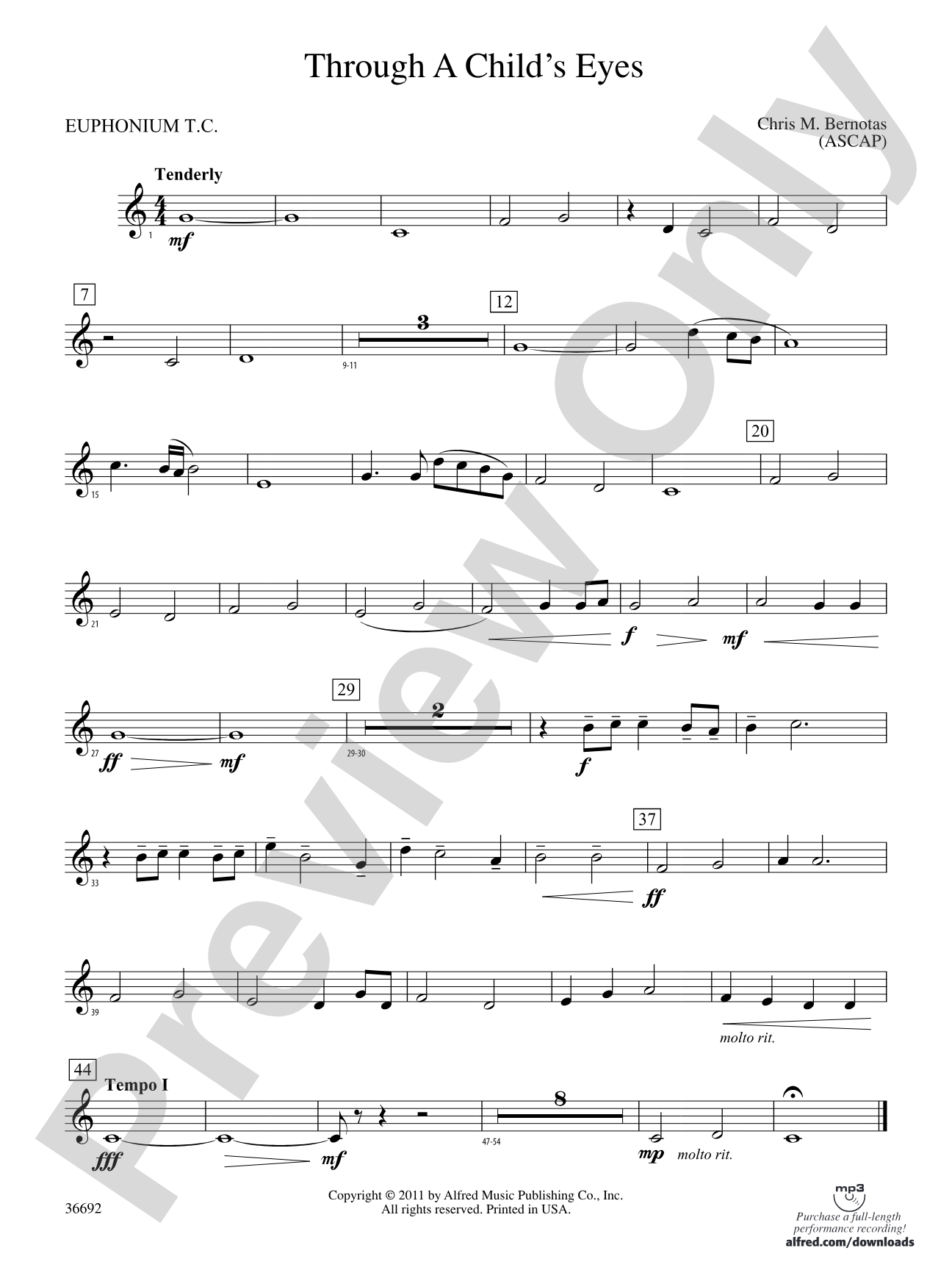 Through a Child's Eyes: (wp) Baritone T.C.