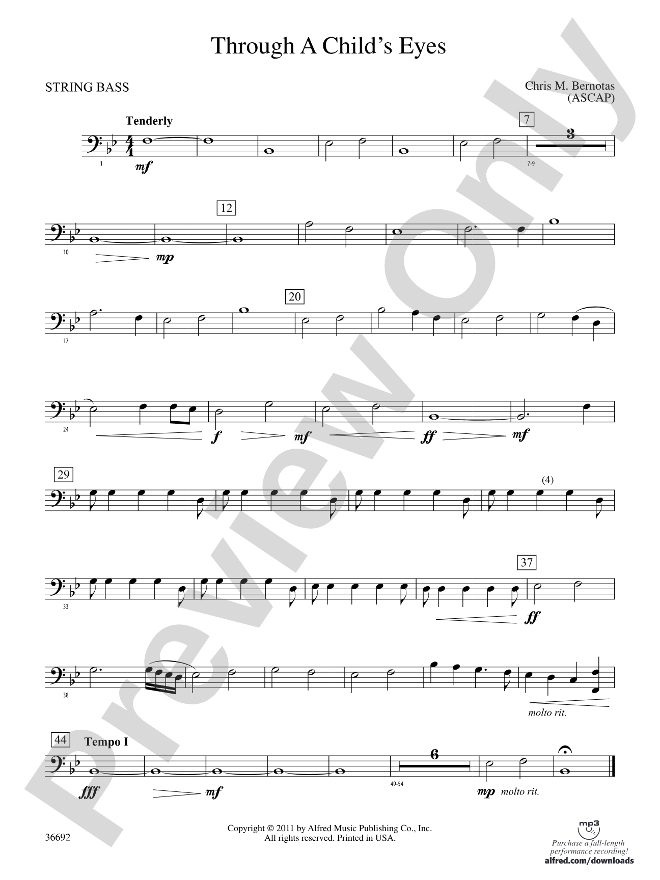 Through a Child's Eyes: (wp) String Bass