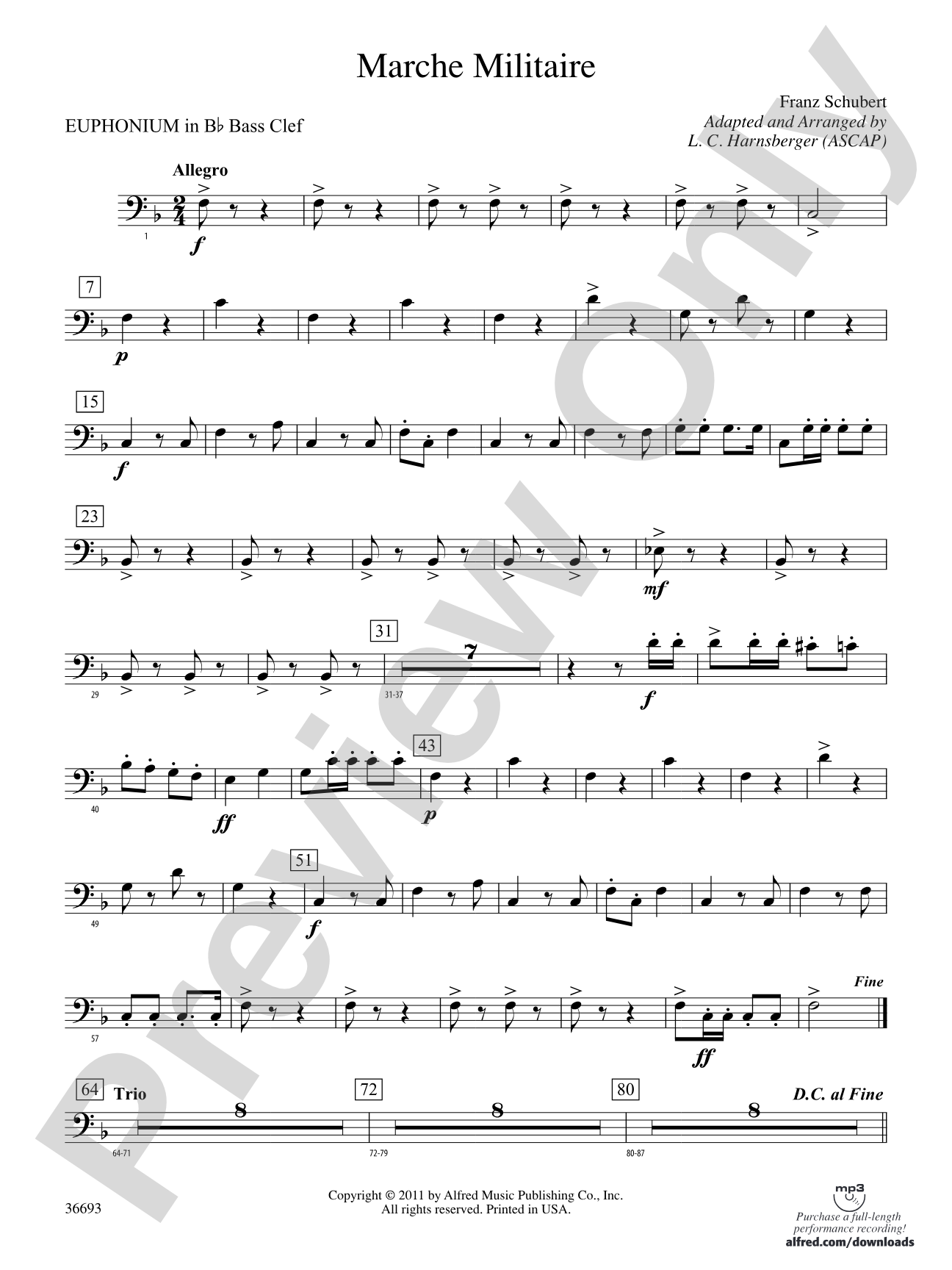 Marche Militaire: (wp) B-flat Baritone B.C.