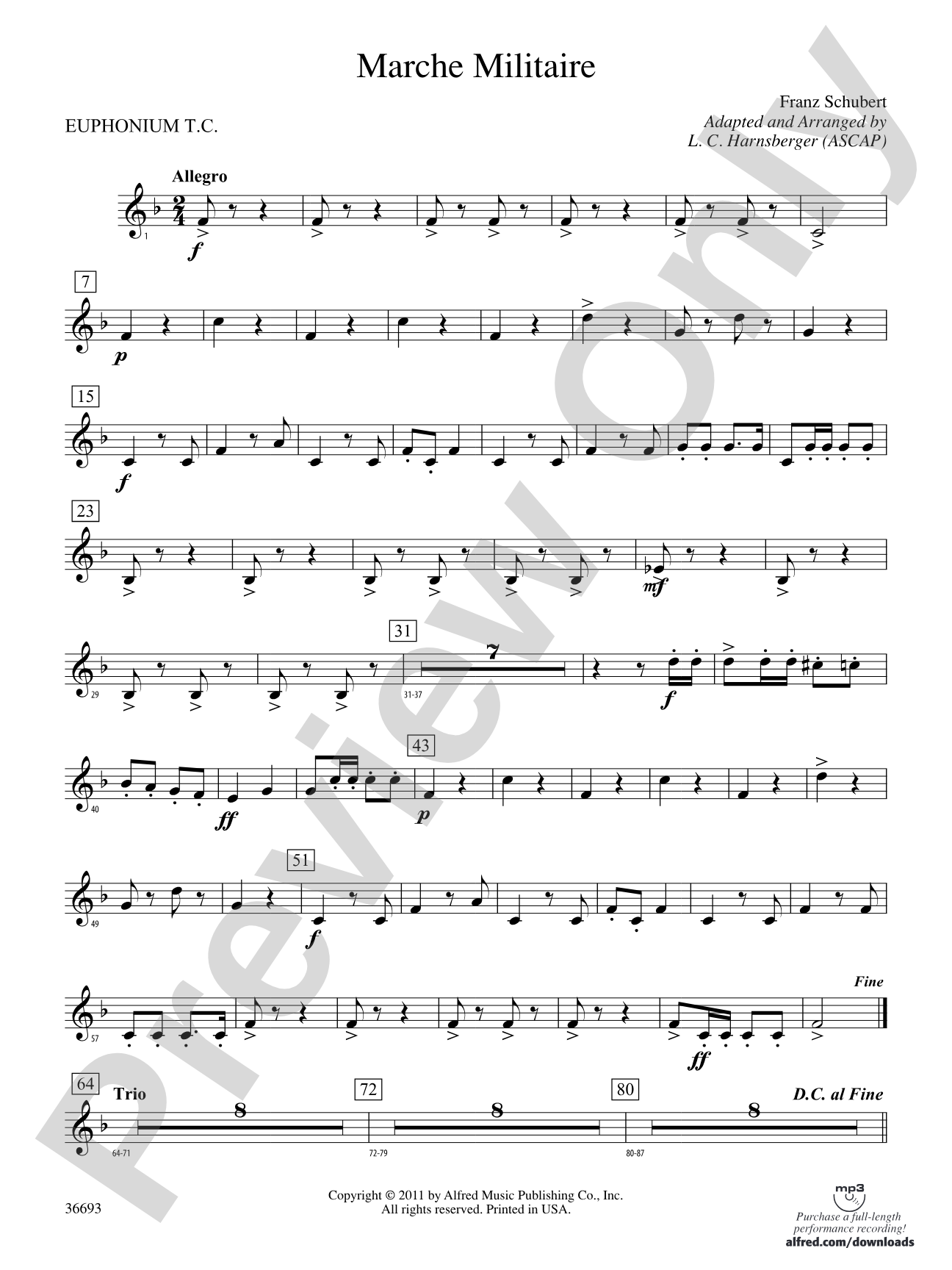 Marche Militaire: (wp) Baritone T.C.