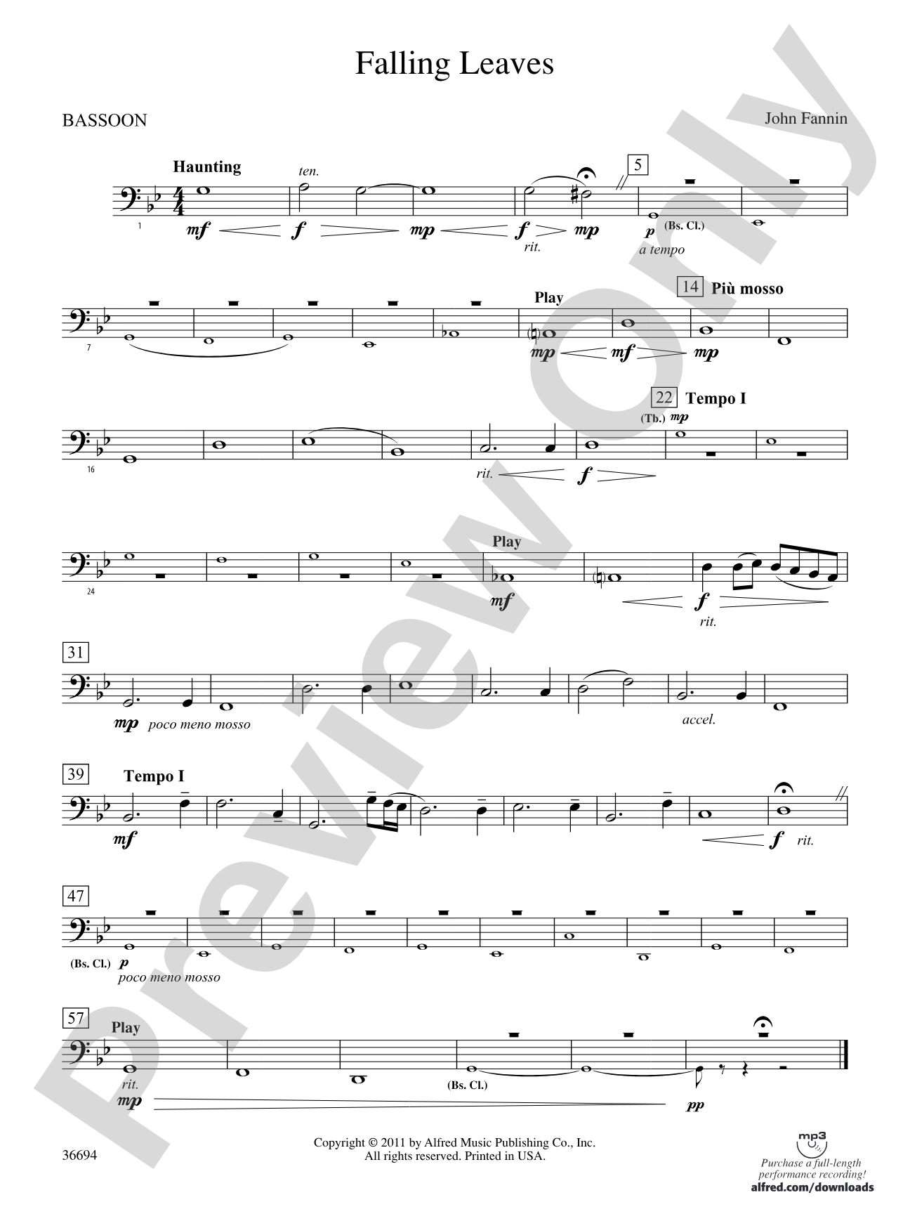 Falling Leaves: Bassoon