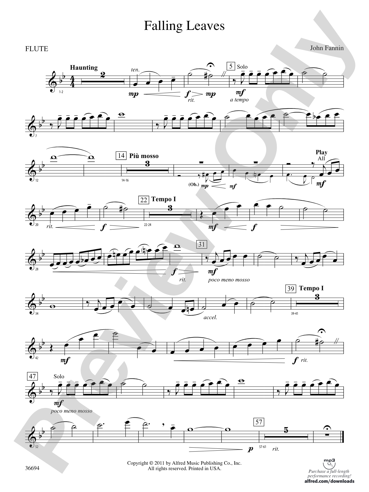 Falling Leaves: Flute