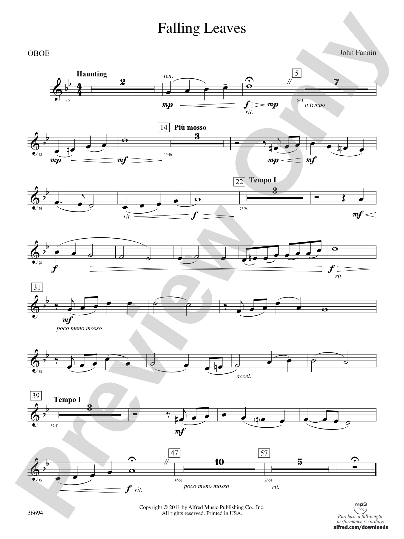 Falling Leaves: Oboe