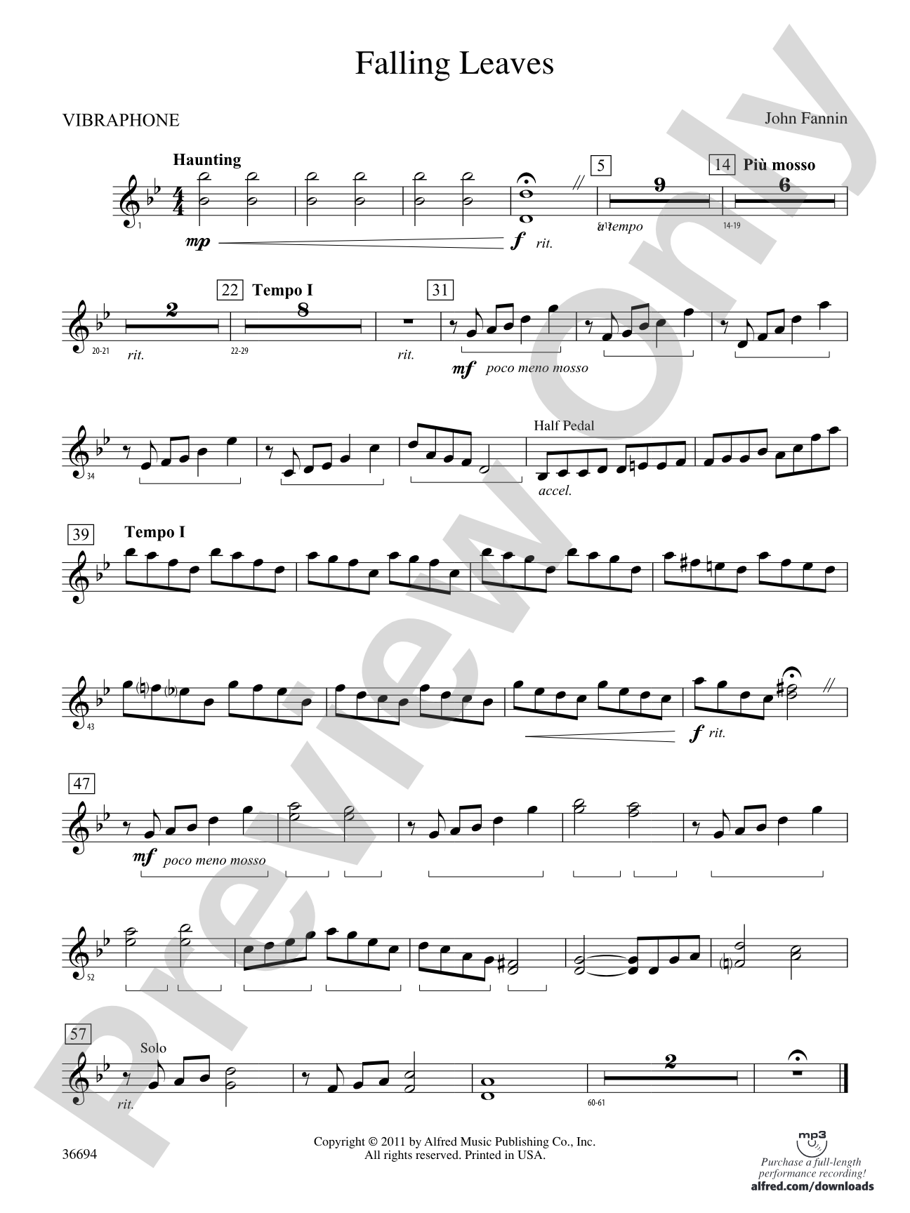 Falling Leaves: Vibraphone
