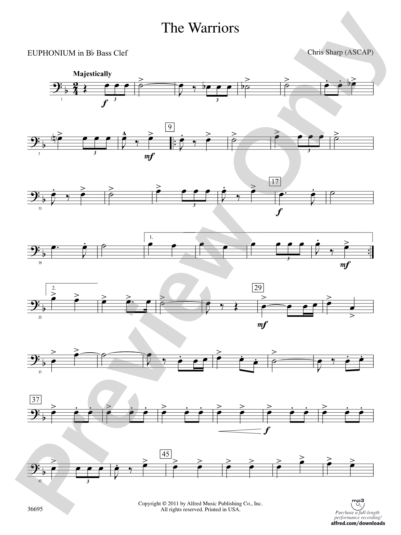 The Warriors: (wp) B-flat Baritone B.C.