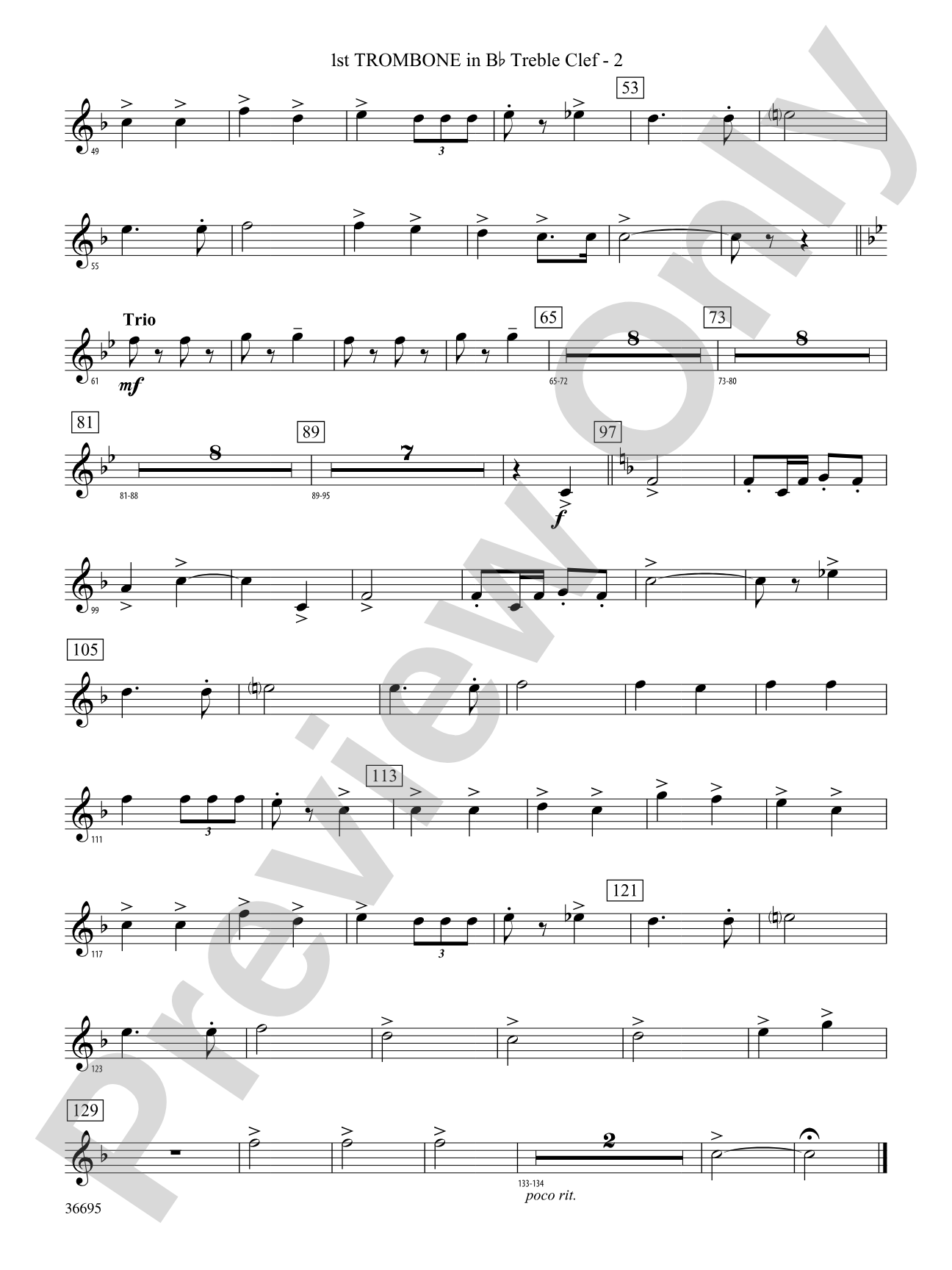 The Warriors: (wp) 1st B-flat Trombone T.C.
