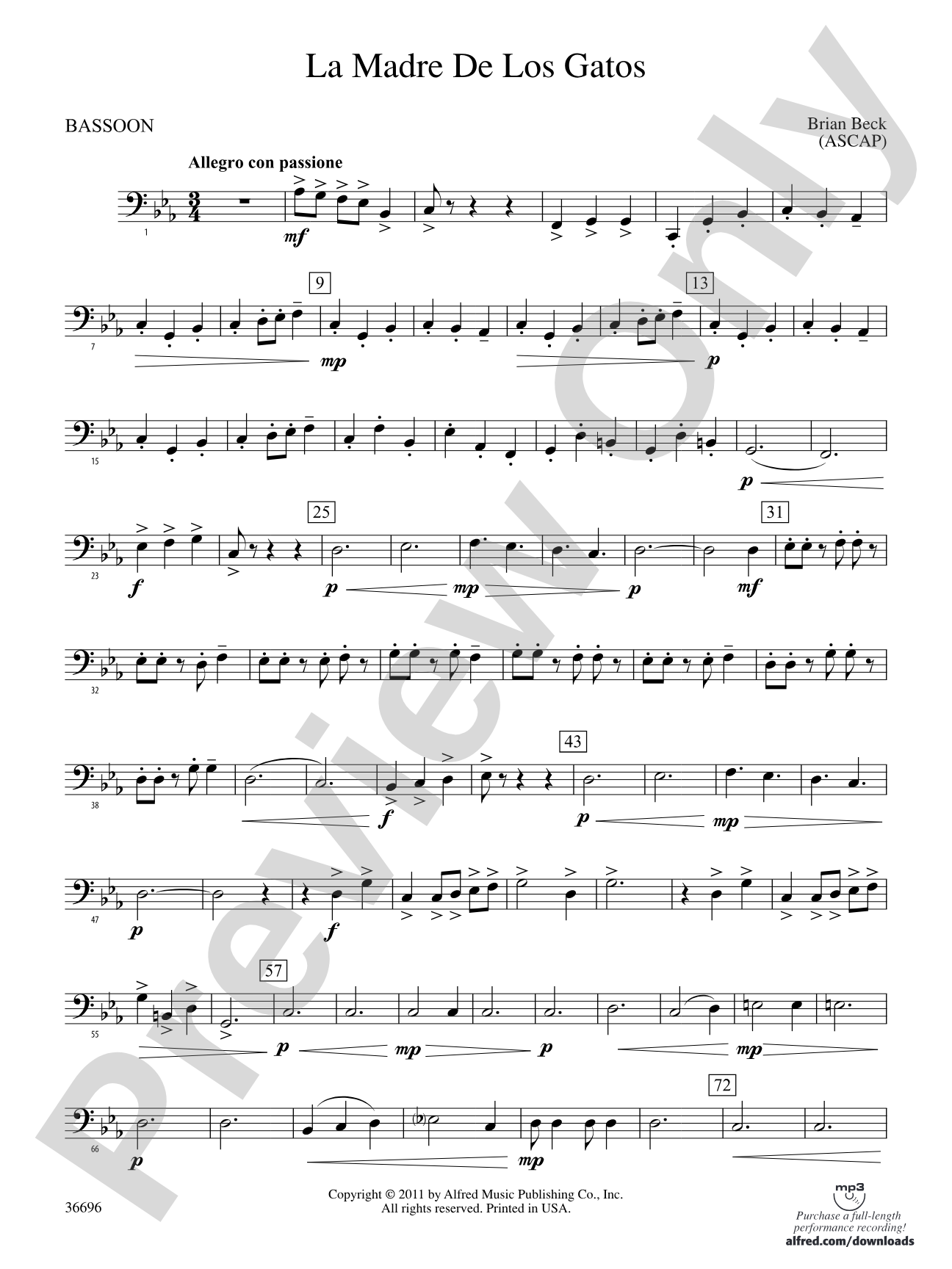 La Madre de los Gatos: Bassoon