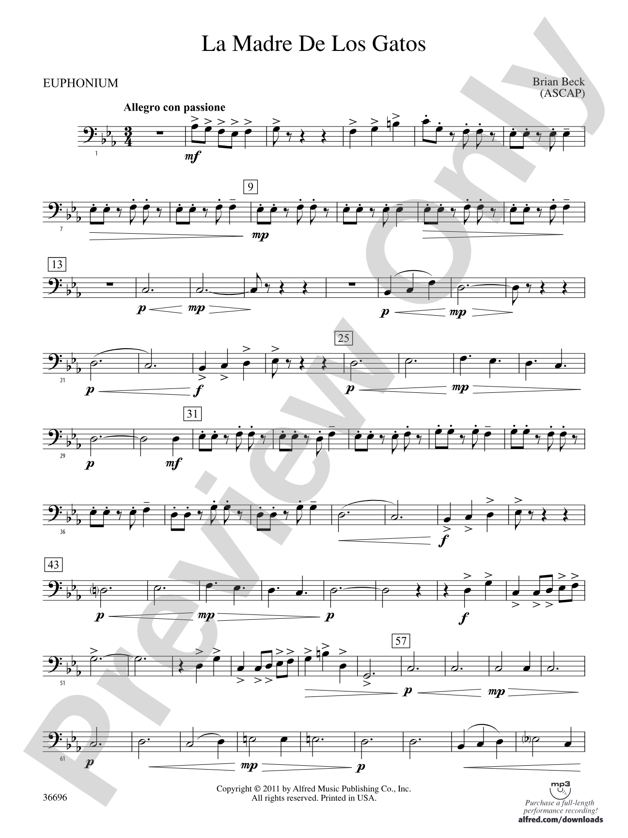 La Madre de los Gatos: Baritone B.C.