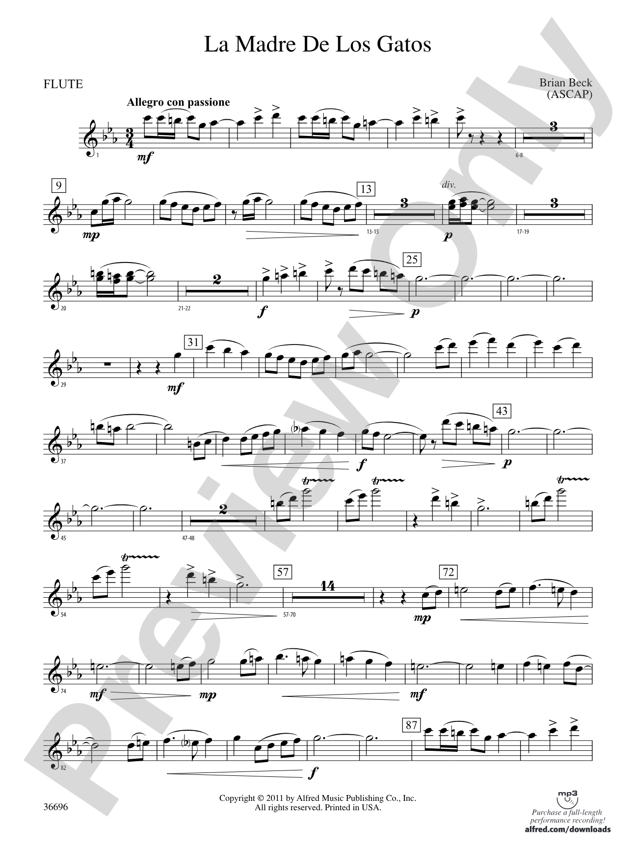 La Madre de los Gatos: Flute